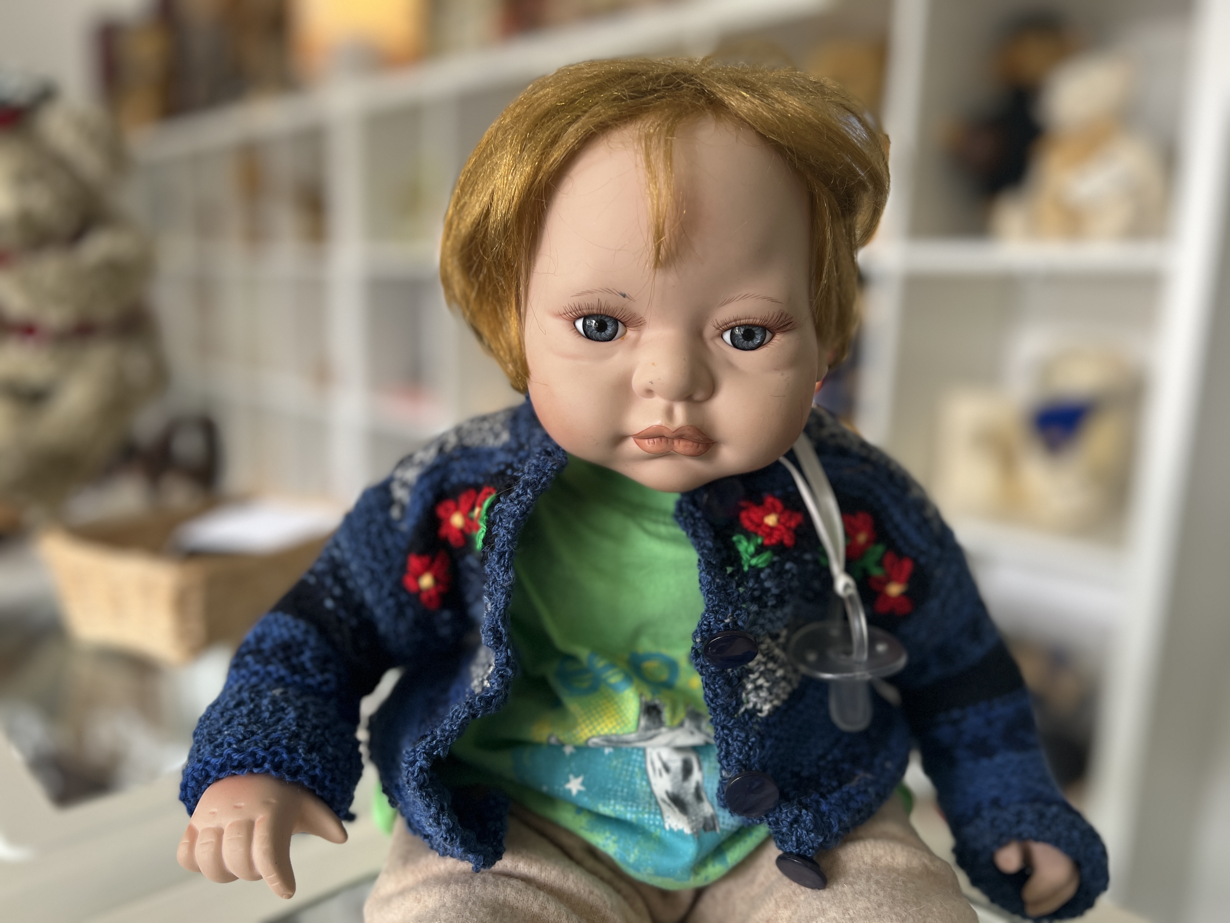 Künstlerpuppe Porzellan Puppe 50 cm. Top Zustand    