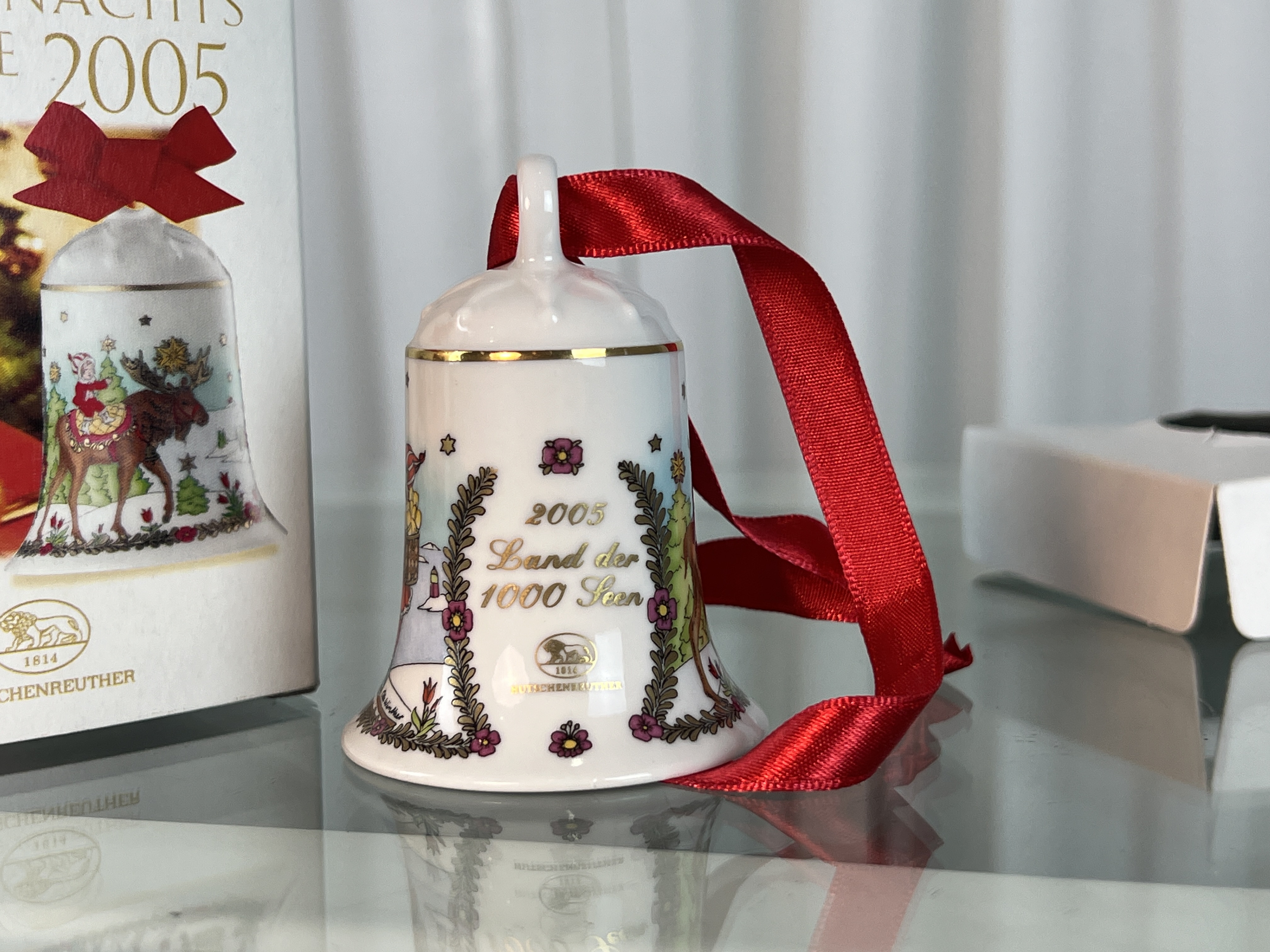  Hutschenreuther Weihnachtsglocke 2005 mit Ovp. 7 cm. Top Zustand. 