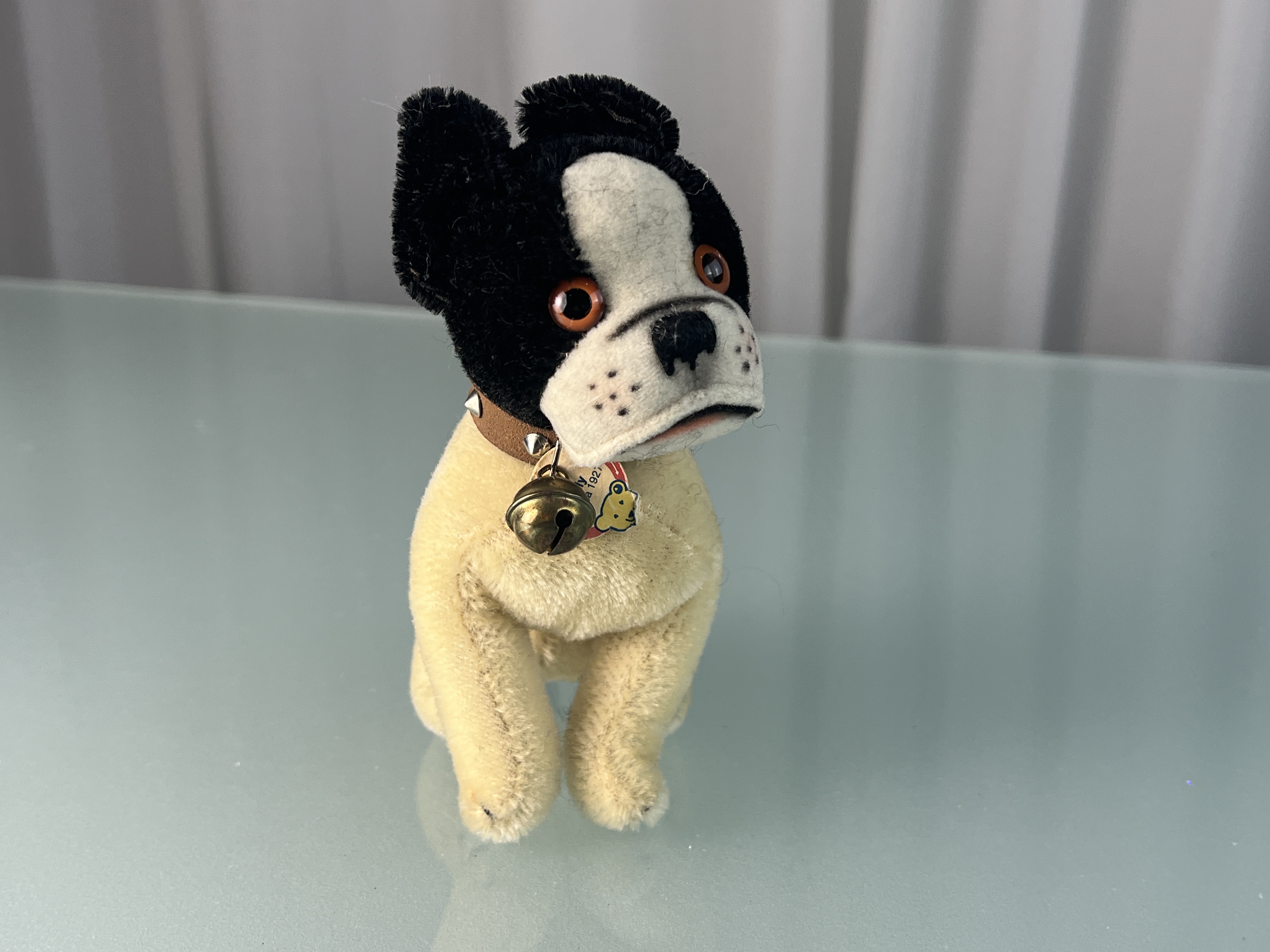 Steiff Tier Bully Hund 1927 Replica 16 cm. Top Zustand   