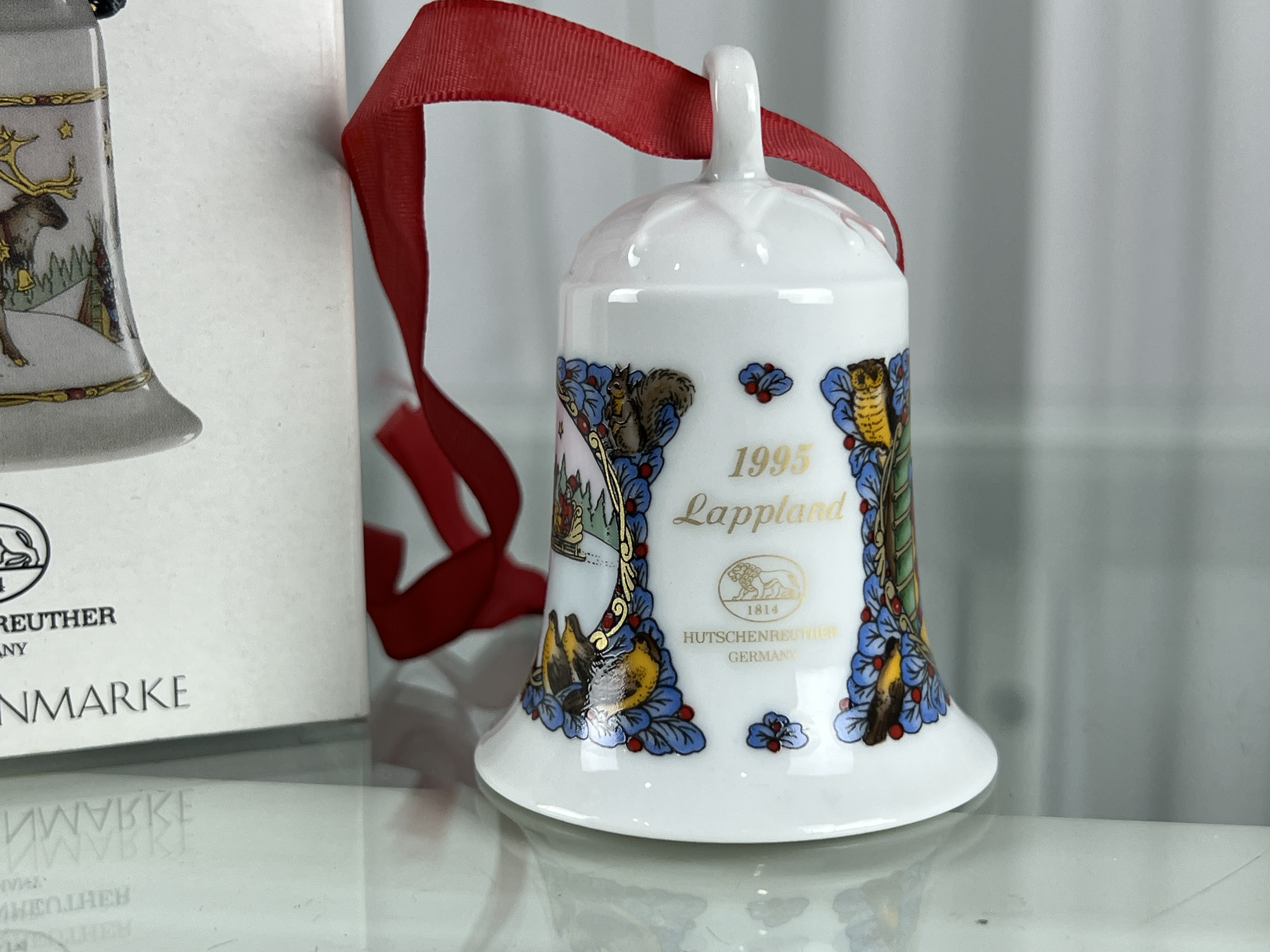  Hutschenreuther Weihnachtsglocke 1995 mit Ovp. 7 cm. Top Zustand. 