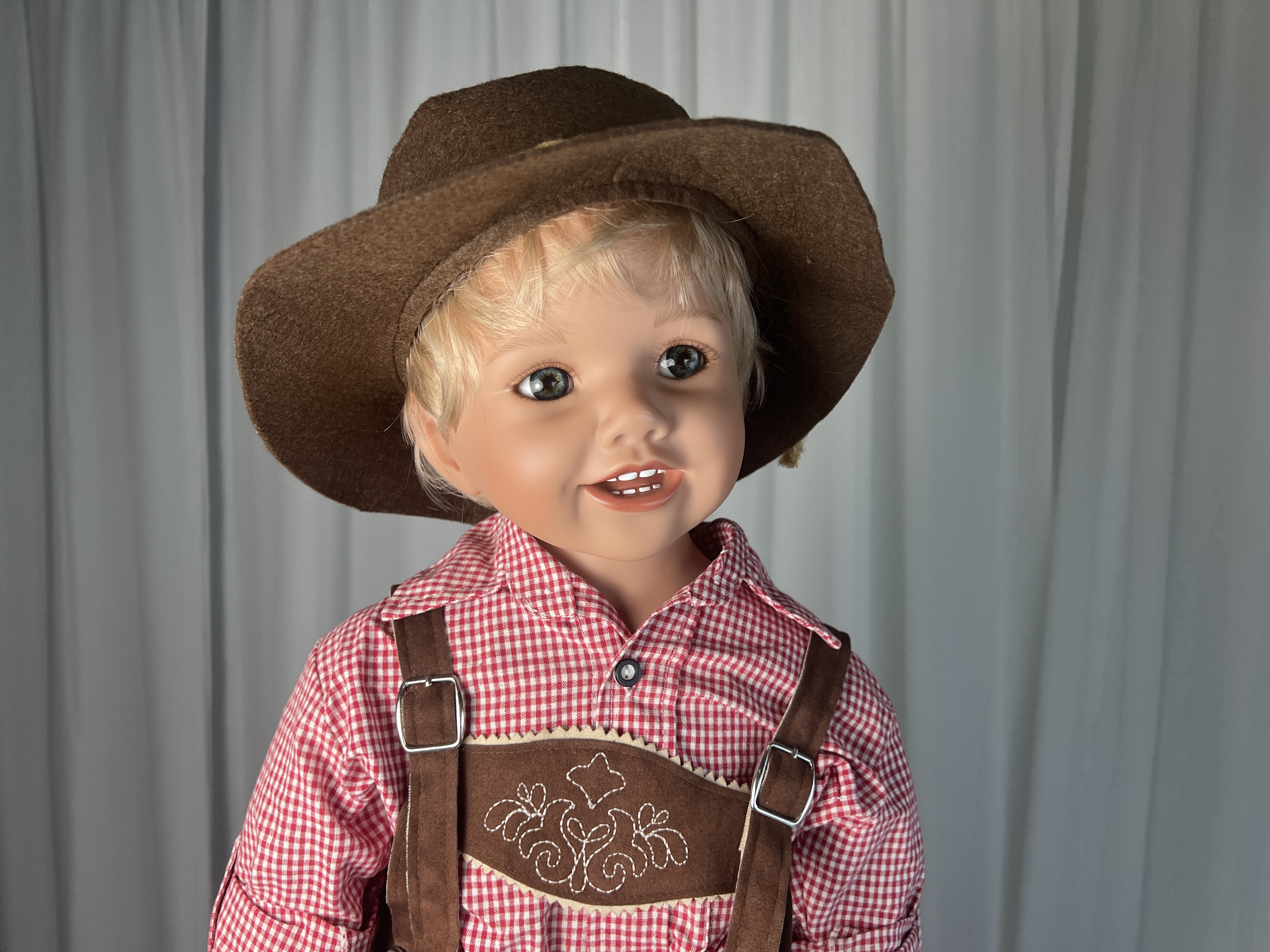 Monika Peter Leicht Künstlerpuppe Vinyl Puppe 83 cm. Top Zustand  
