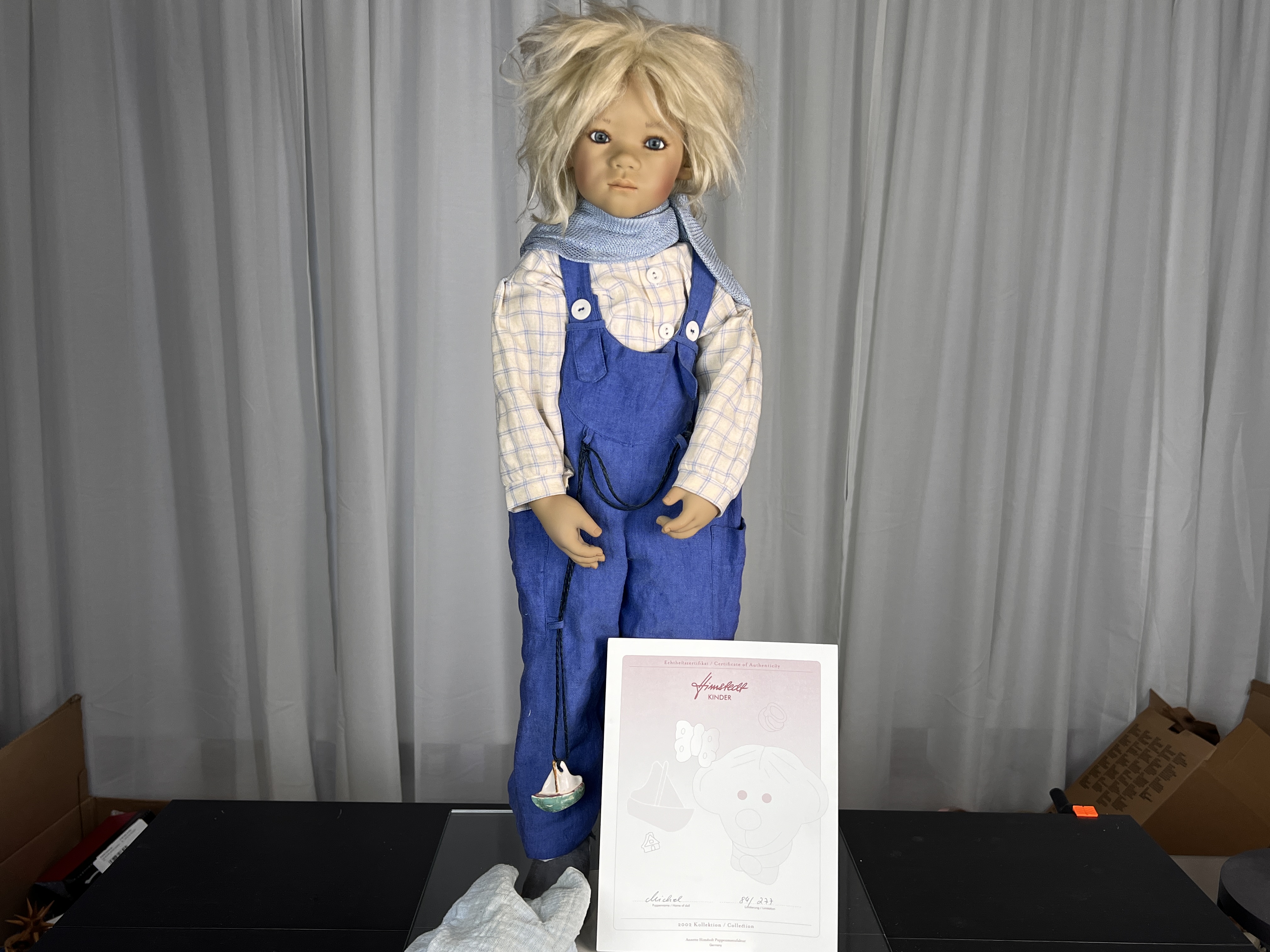  Annette Himstedt Puppe Michel, 83 cm. Top Zustand.