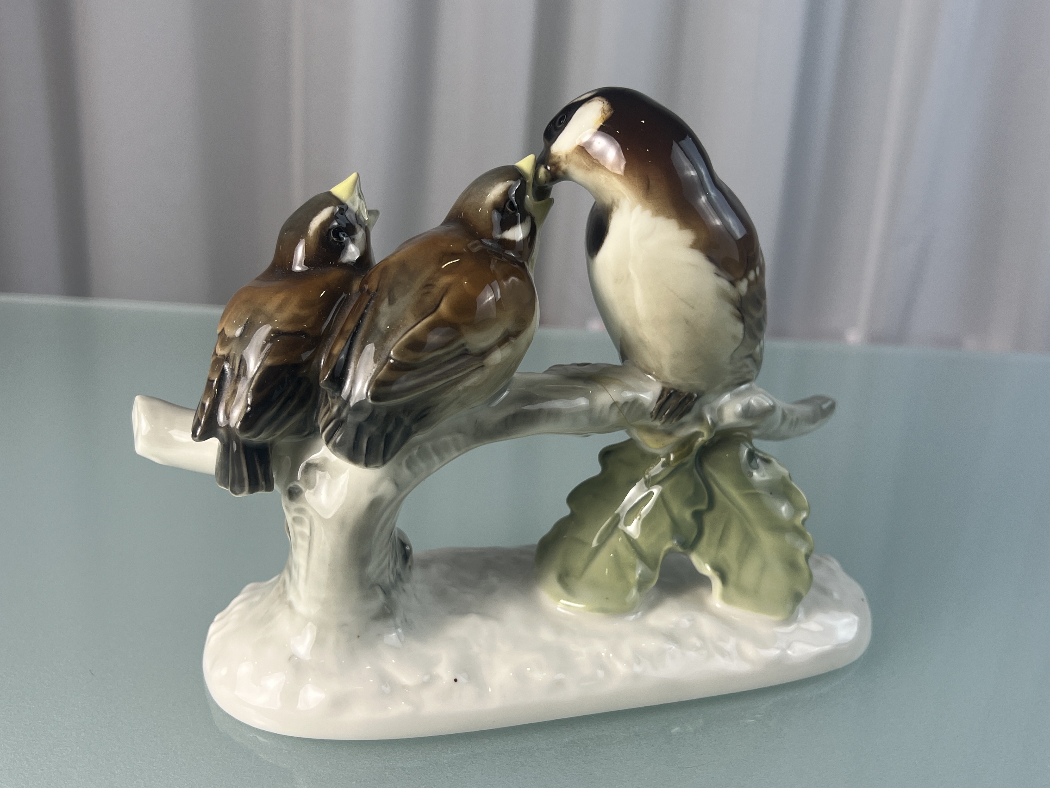 Hutschenreuther Figur Vögel 15,5 x 20,5 cm. Top Zustand   