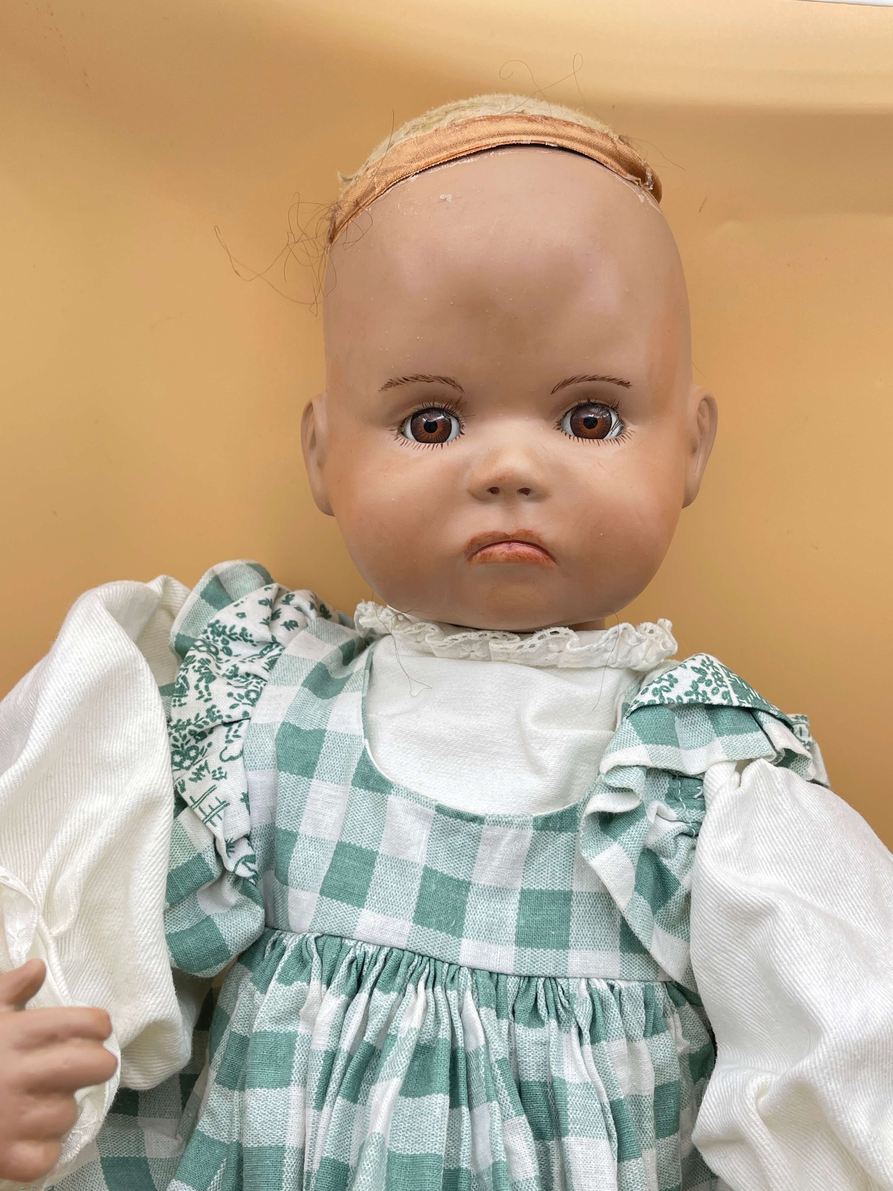 Künstlerpuppe Porzellan Puppe 63 cm. Top Zustand