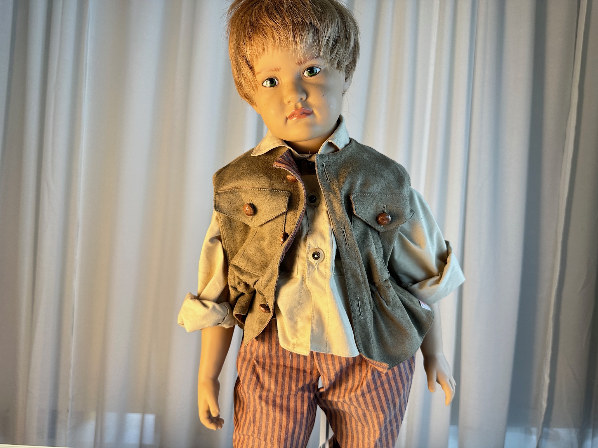 Sigikid Ilse Wippler Künstlerpuppe Vinyl Puppe 60 cm. Top Zustand 