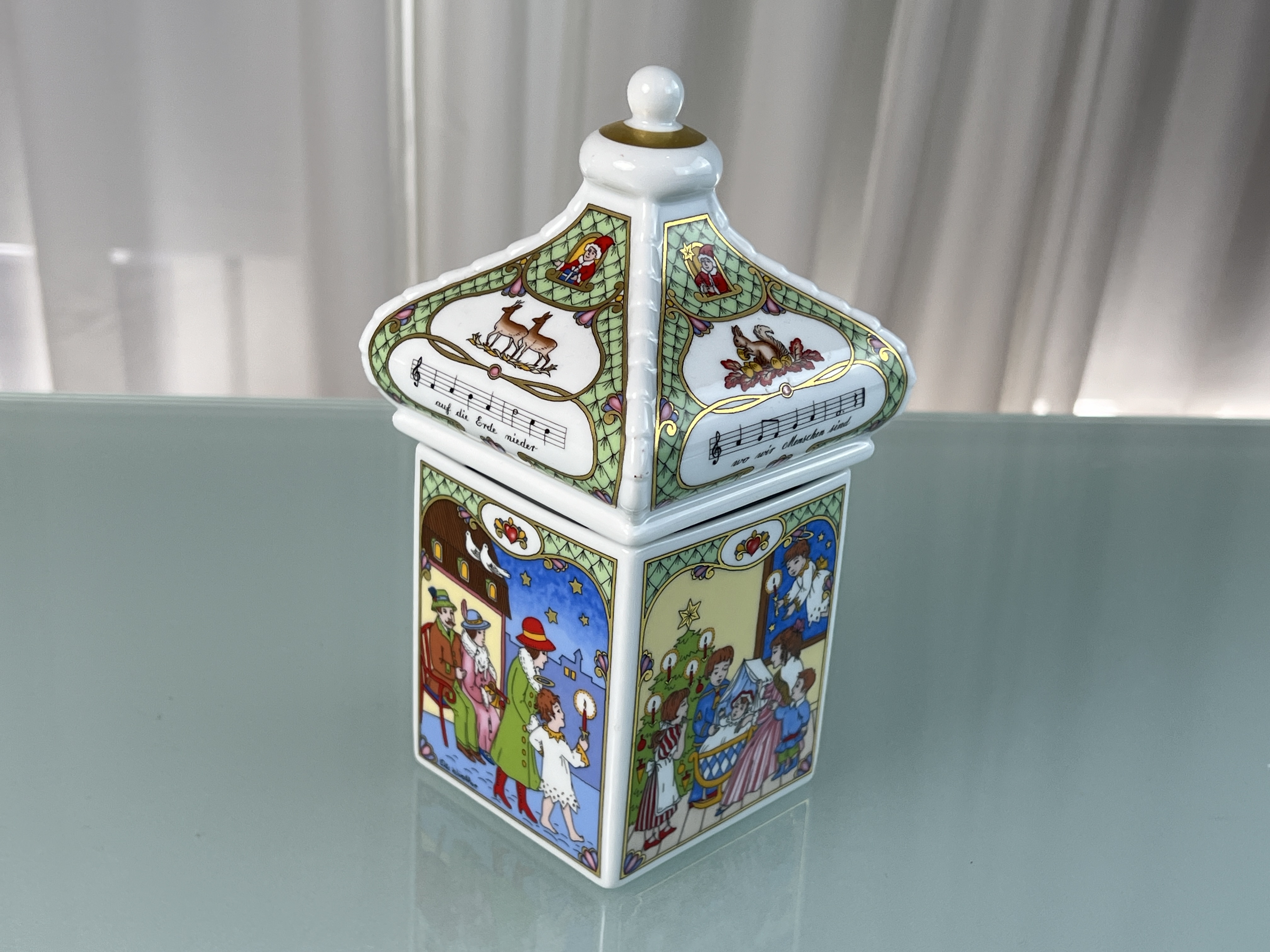 Hutschenreuther Porzellan 2003 Spieluhr 20 cm. 1 Wahl - Top Zustand  