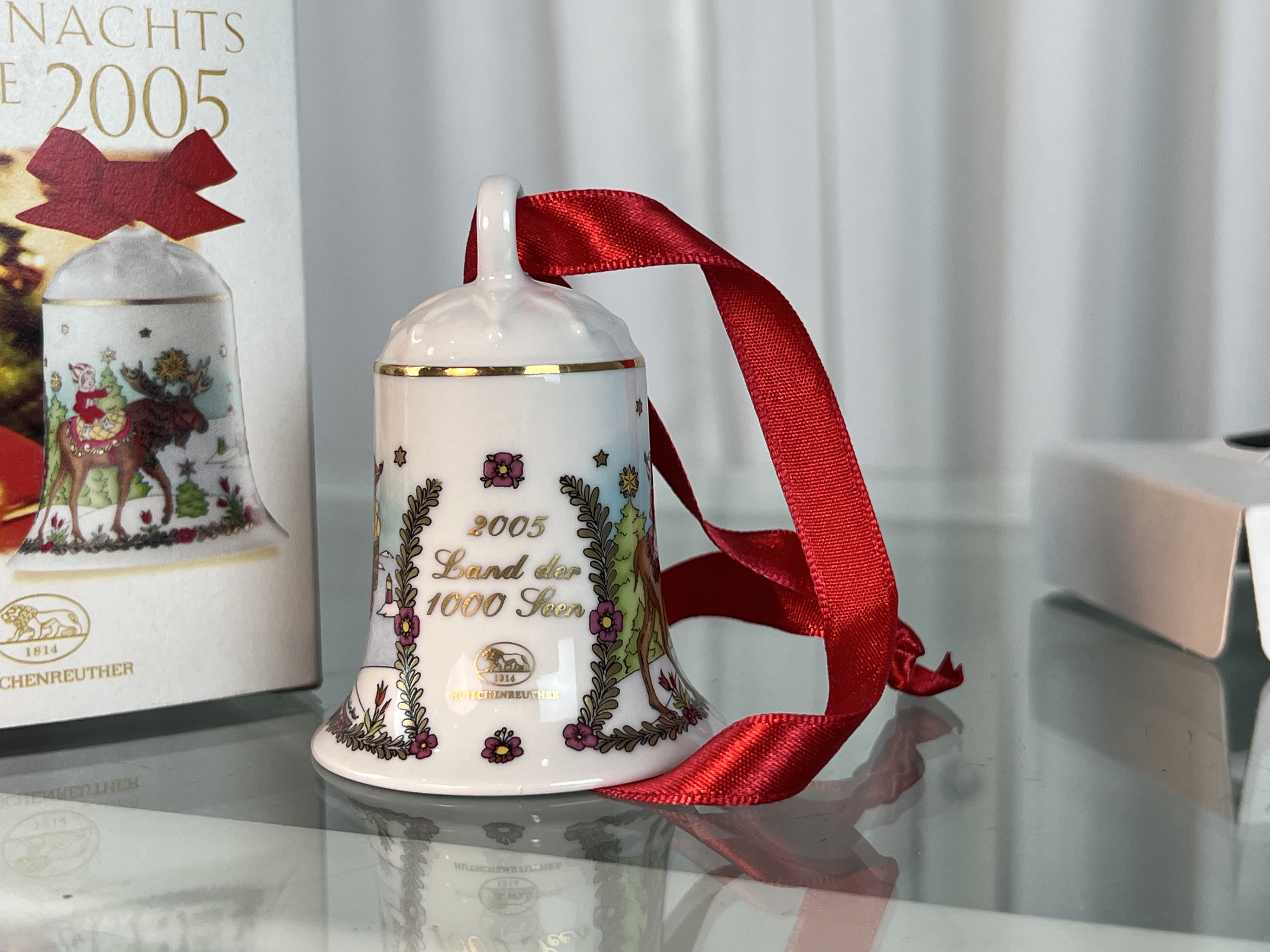  Hutschenreuther Weihnachtsglocke 2005 mit Ovp. 7 cm. Top Zustand. 