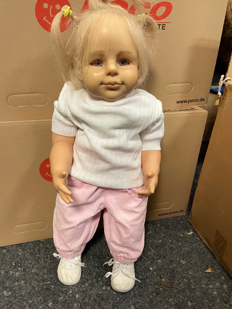 Brigitte Leman Resin Künstlerpuppe Puppe 60 cm. Top Zustand