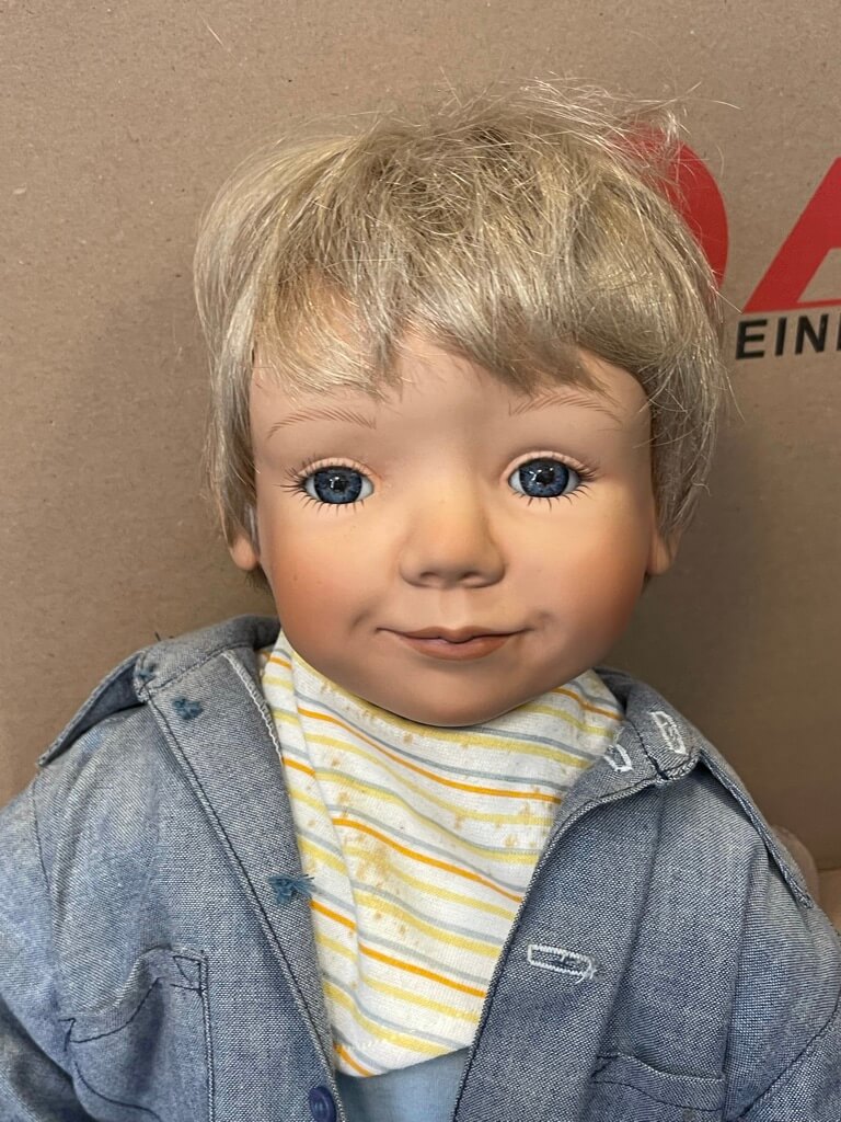 Gabriele Müller Porzellan Puppe 62 cm. Top Zustand