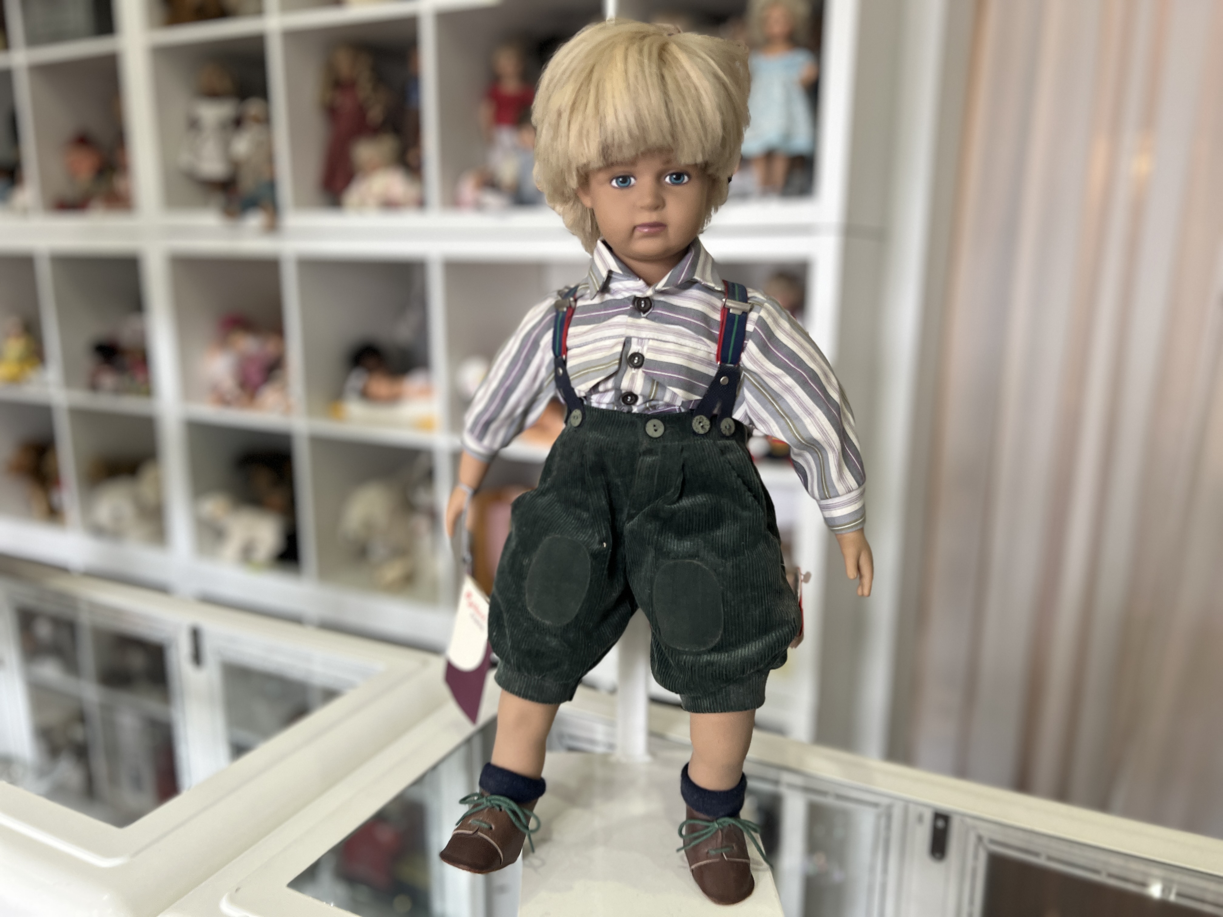 Sigikid Künstlerpuppe Vinyl Puppe 52 cm. Top Zustand  