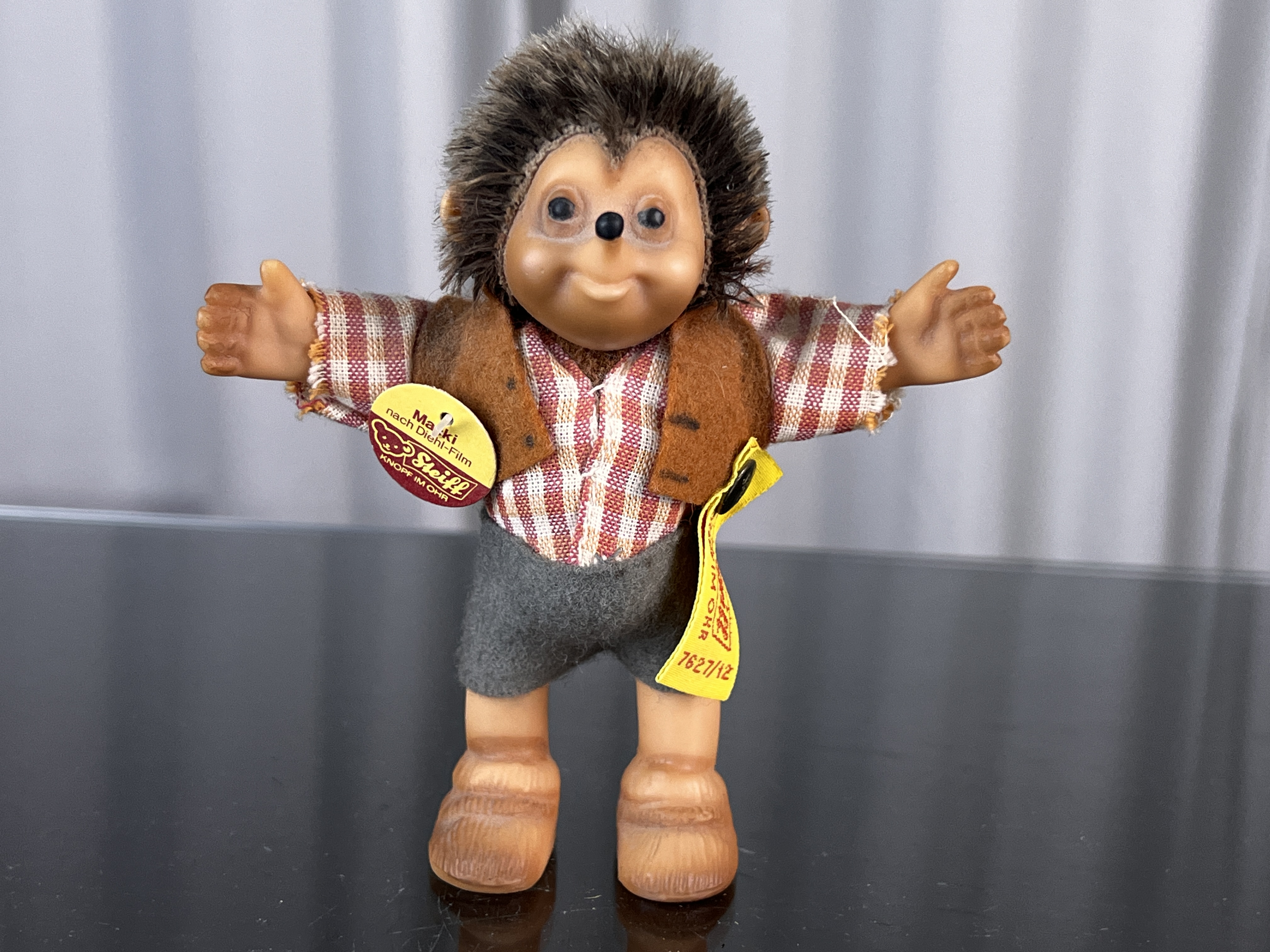 Steiff Tier 7627/12 Macki 12 cm. Top Zustand   