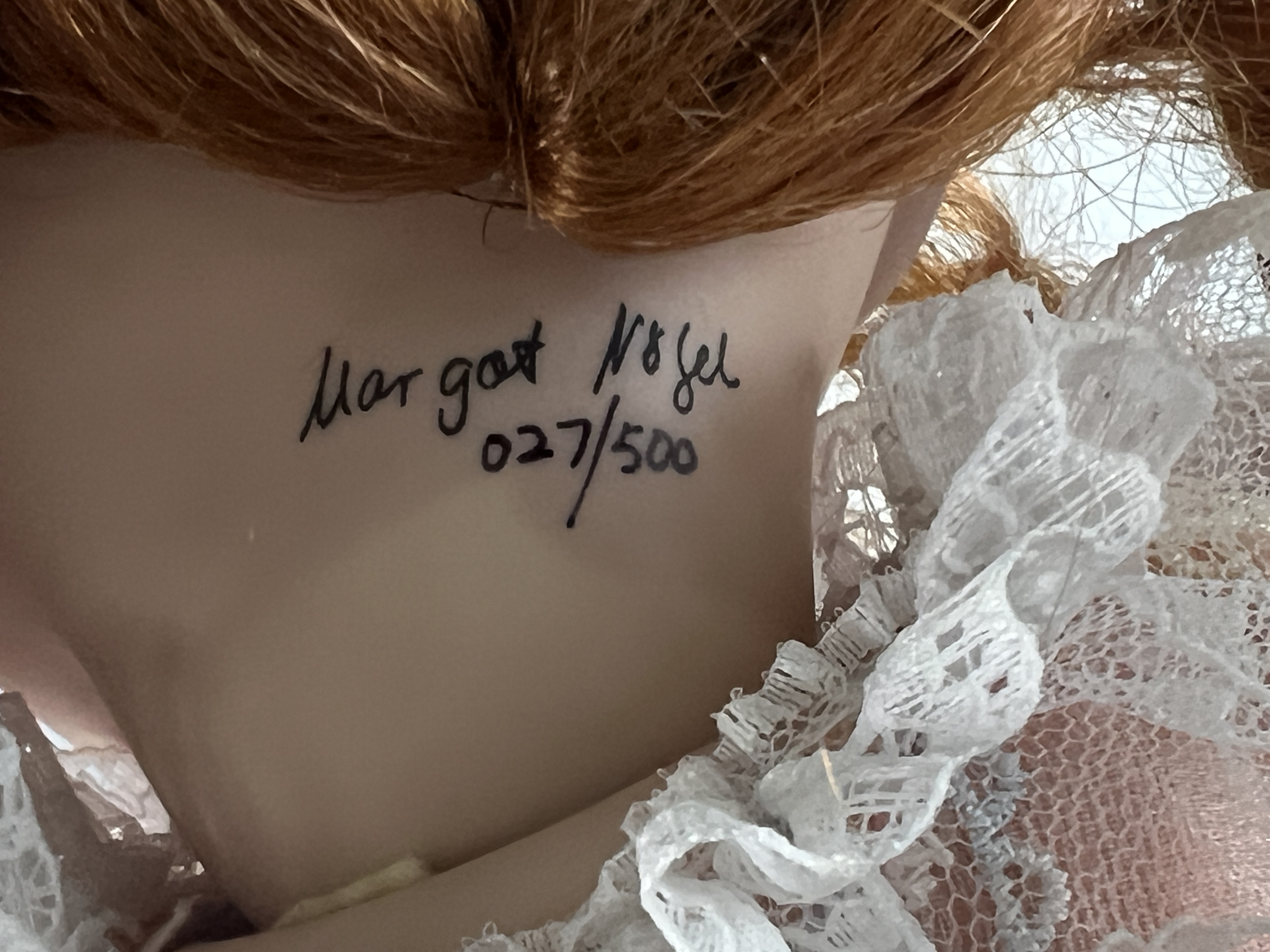 Margot Nögel Künstlerpuppe Porzellan Puppe 52 cm. Top Zustand    