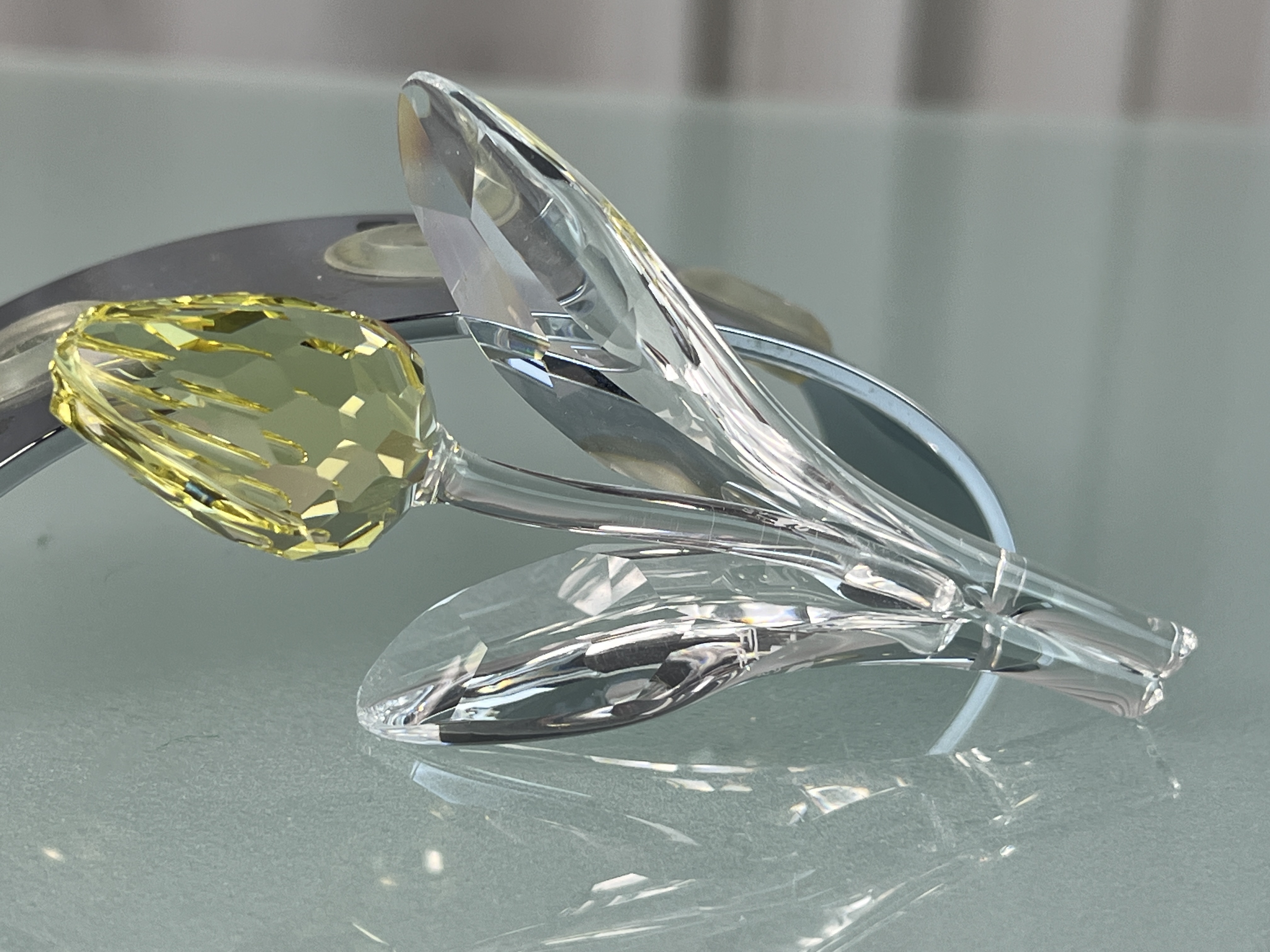 Swarovski Figur Große Tulpe Gelb 9 cm. - Top Zustand  