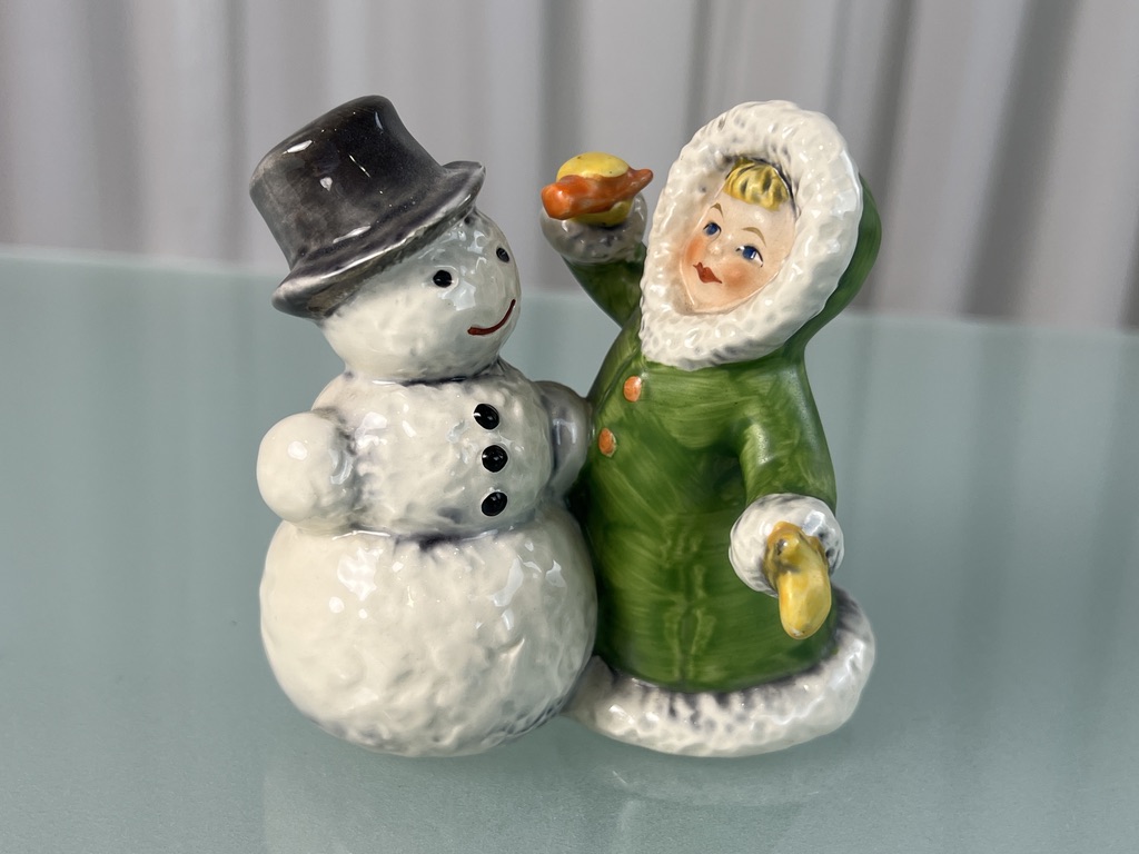 Goebel Porzellan Figur Schneemann mit Kind 10 cm. Top Zustand    