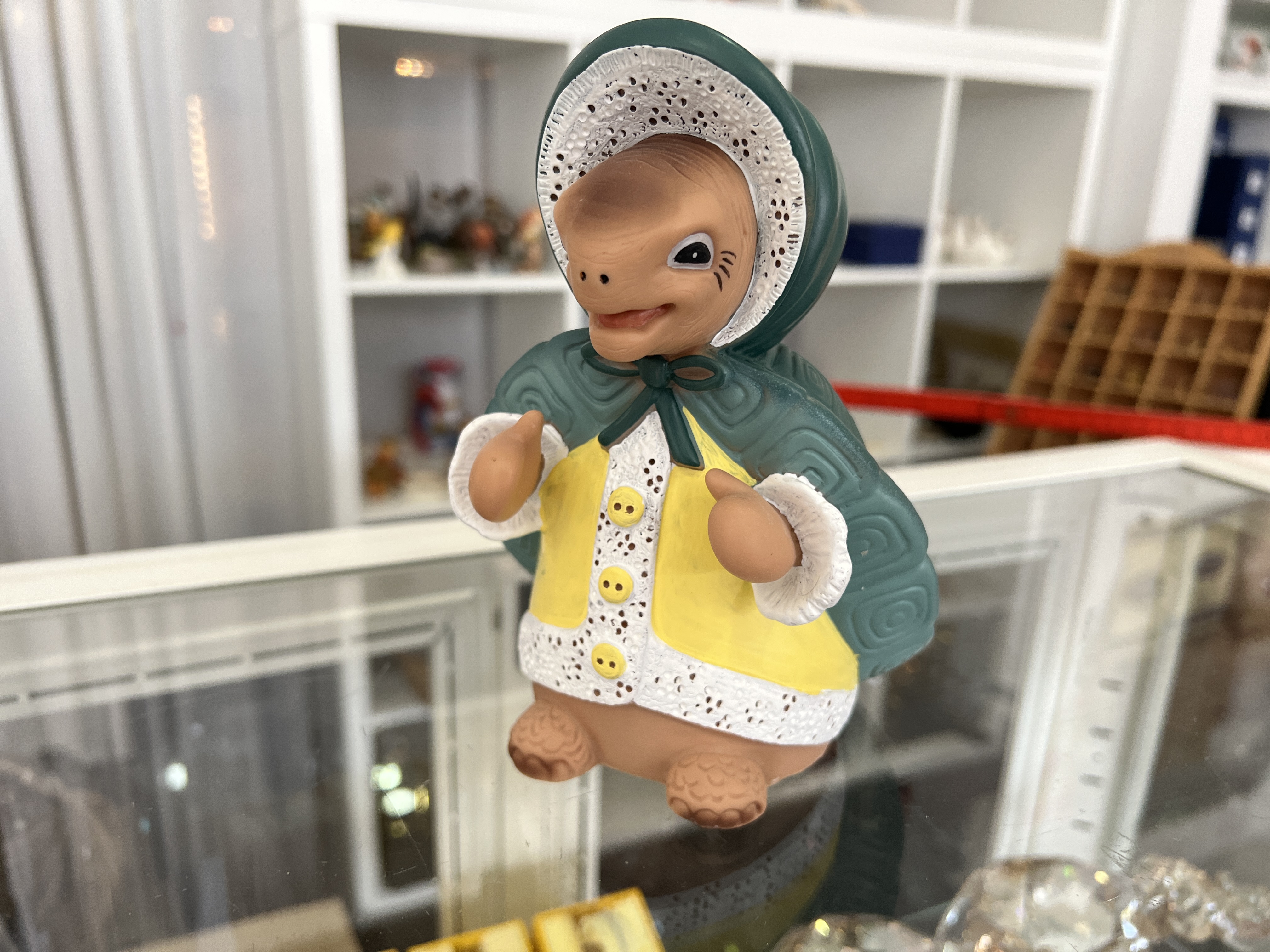 Schildkrötpuppe Vinyl Tier Schildkröte 17 cm. Top Zustand 