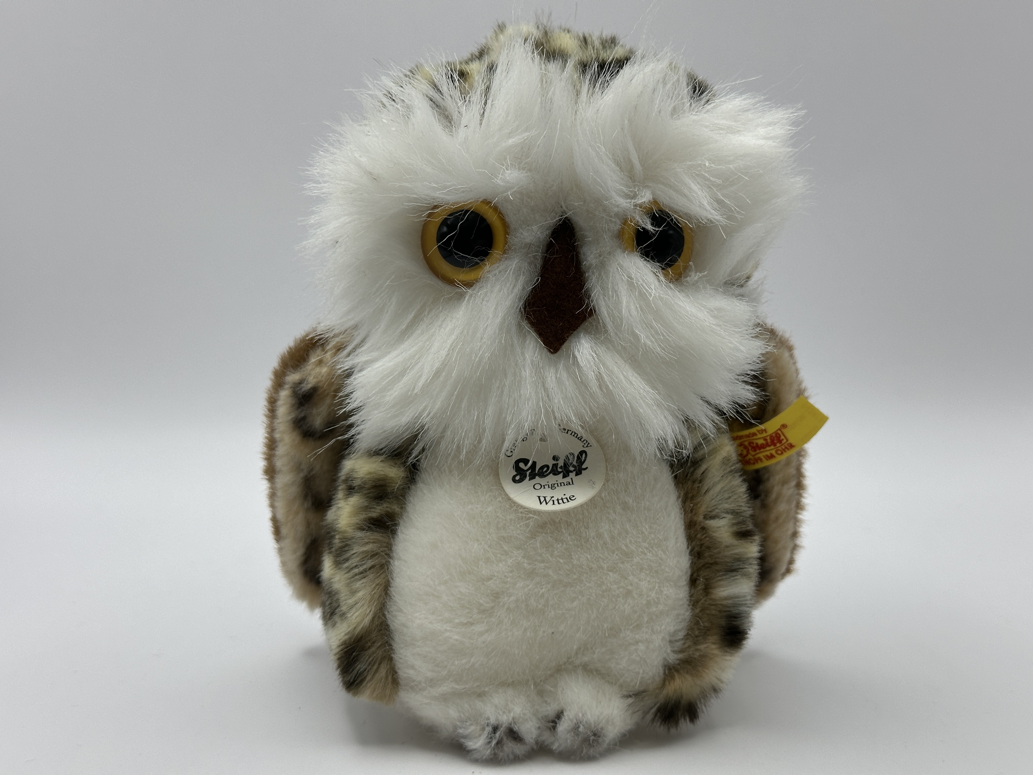 Steiff Tier 045608 - Wittie Eule 12cm. Top Zustand 
