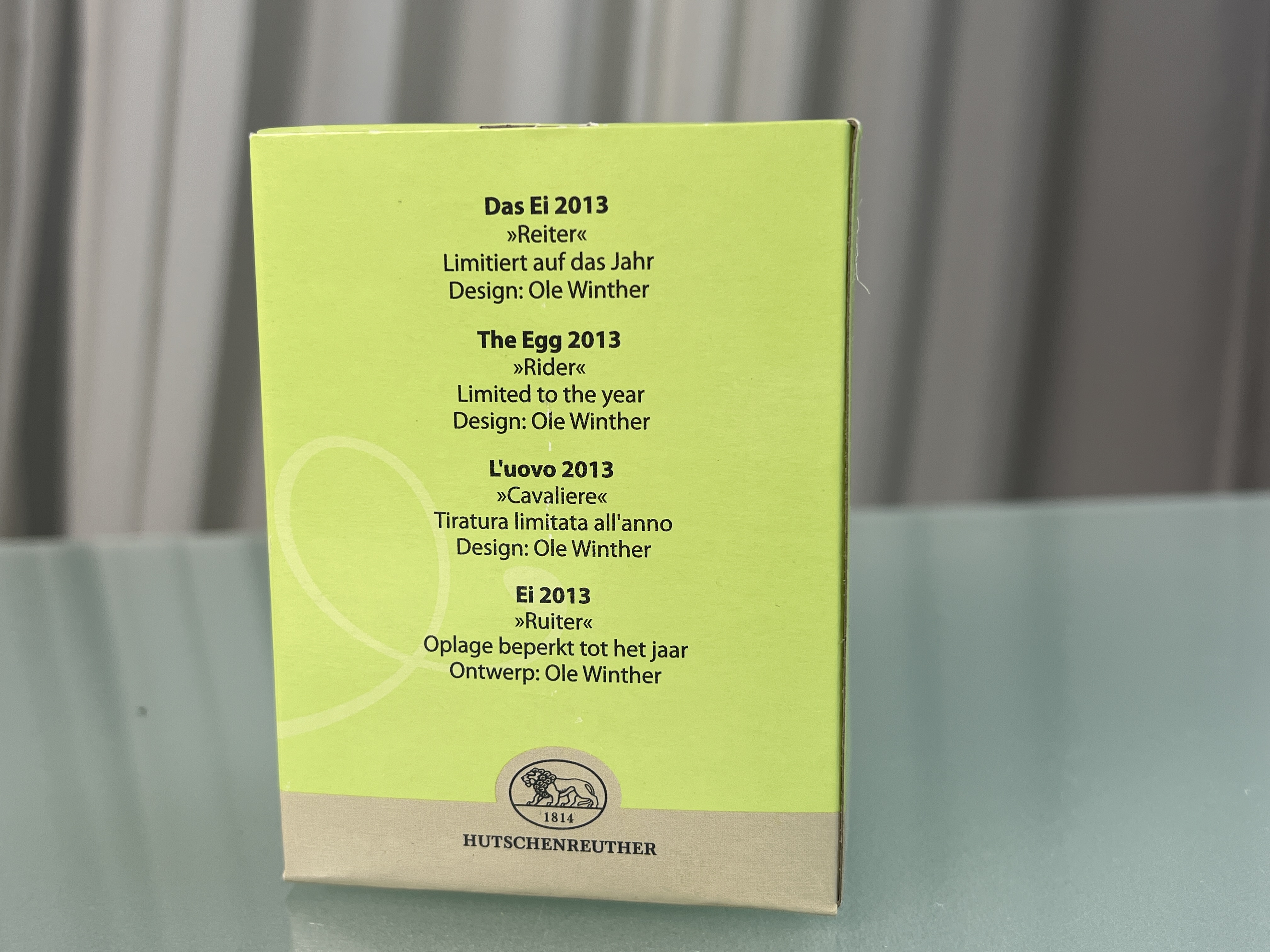  Hutschenreuther 2013 Das Ei mit Ovp. Top Zustand.     