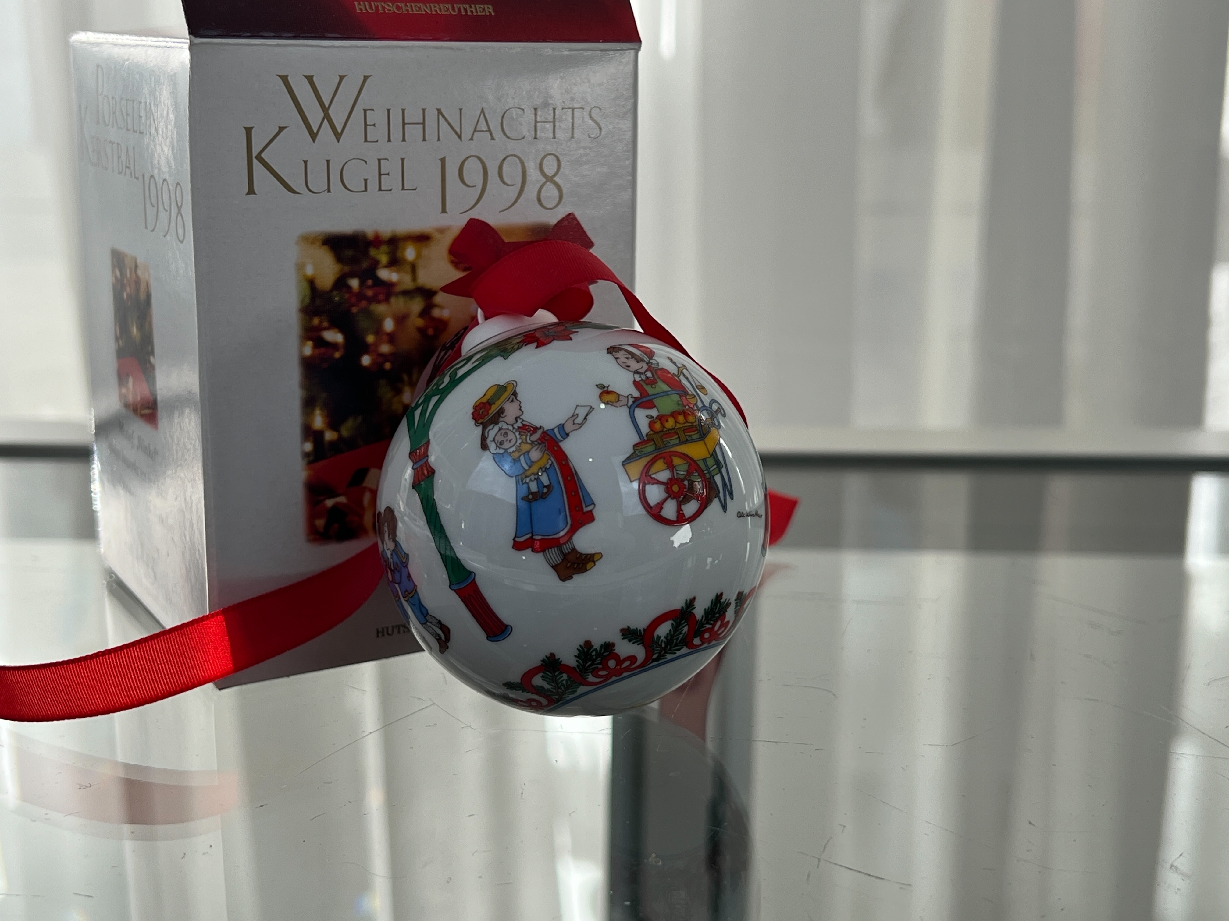  Hutschenreuther 1998 Weihnachtskugel. Top Zustand.  