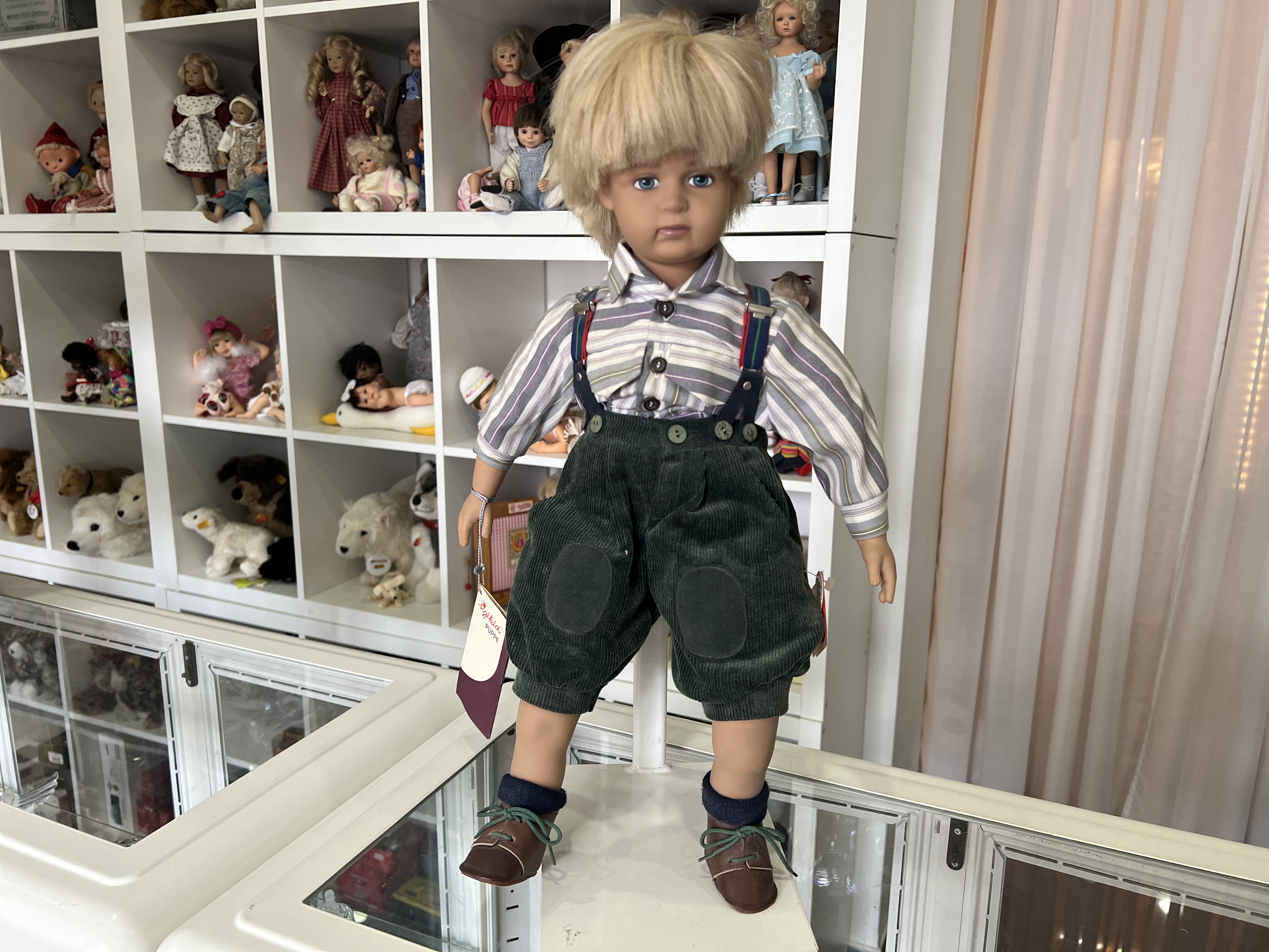 Sigikid Künstlerpuppe Vinyl Puppe 52 cm. Top Zustand  