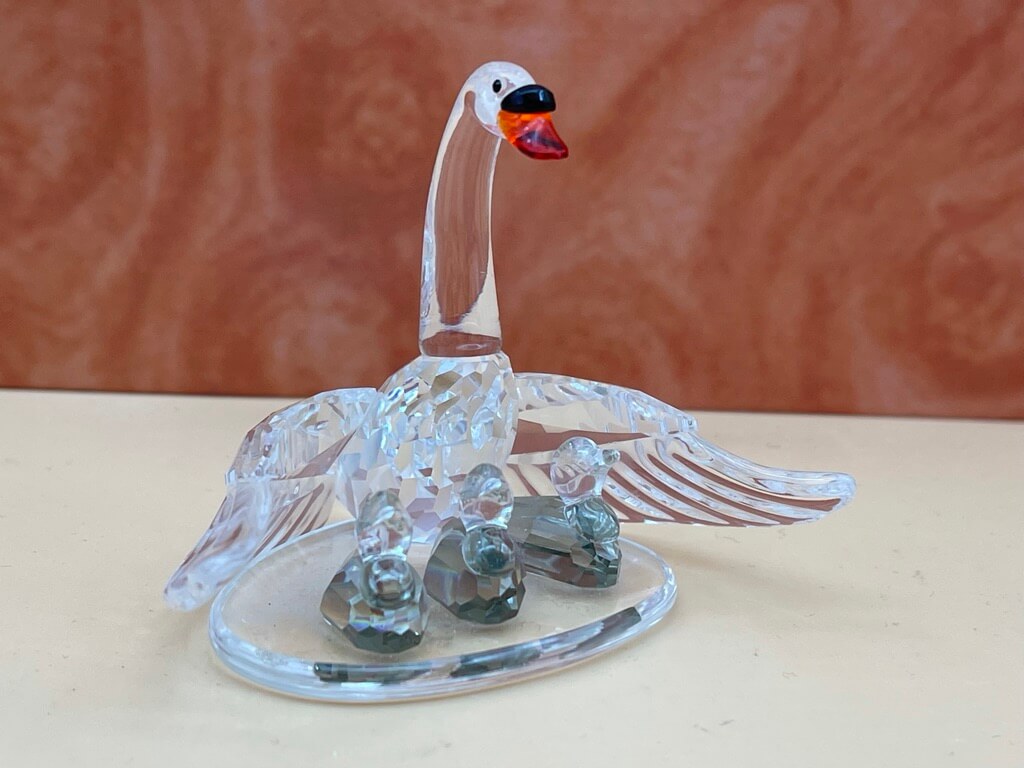 Swarovski Figur 243373 Schwan Familie. ca. 7,5 cm. Top Zustand