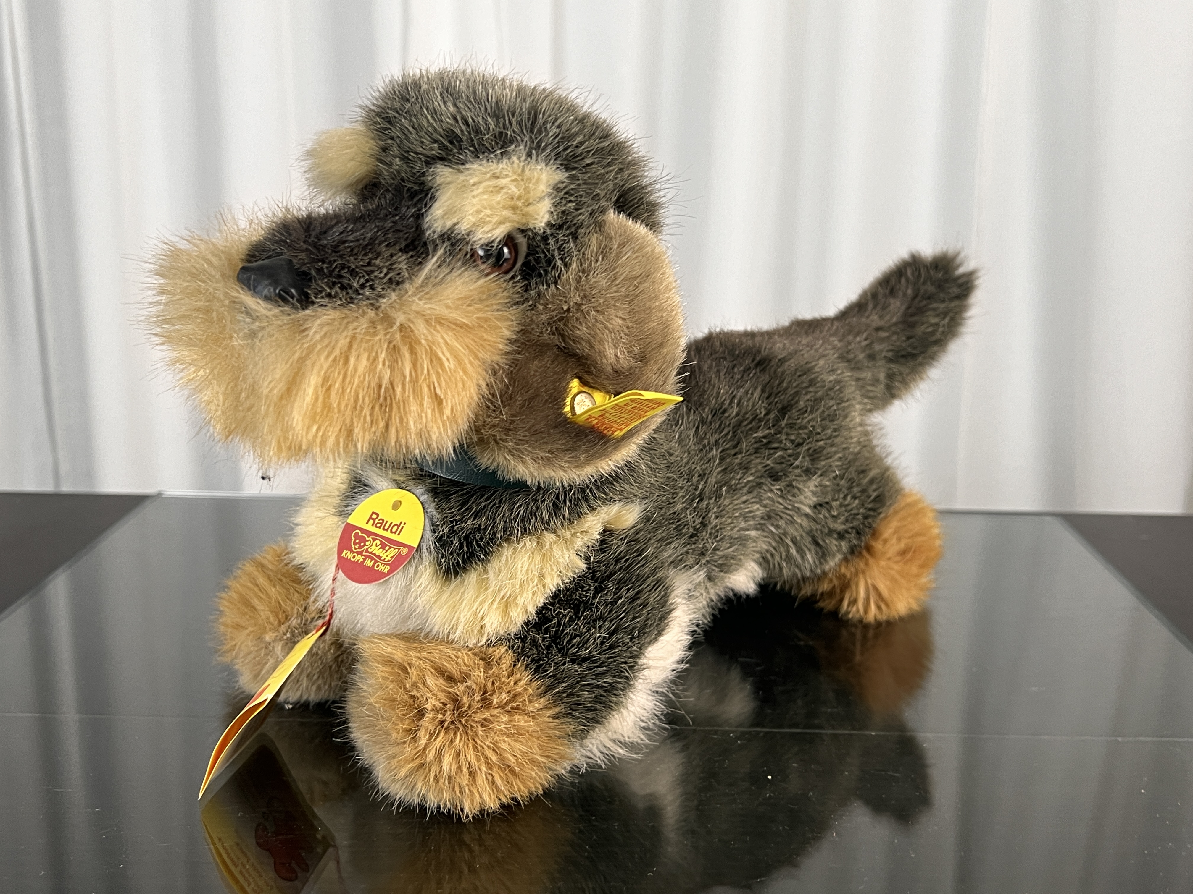 Steiff Tier 4151/25 Hund 21 x 35 cm. Top Zustand  