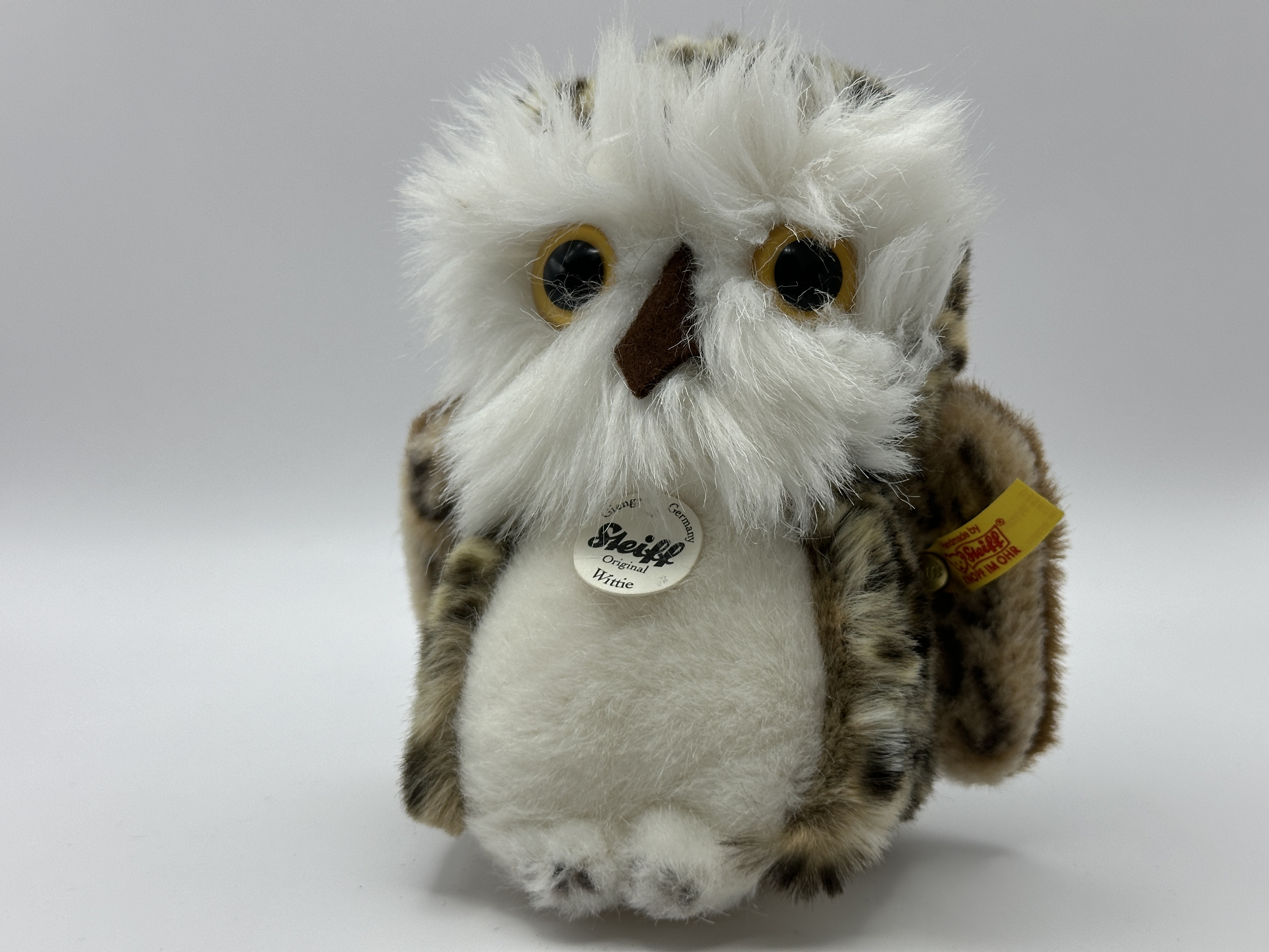Steiff Tier 045608 - Wittie Eule 12cm. Top Zustand 