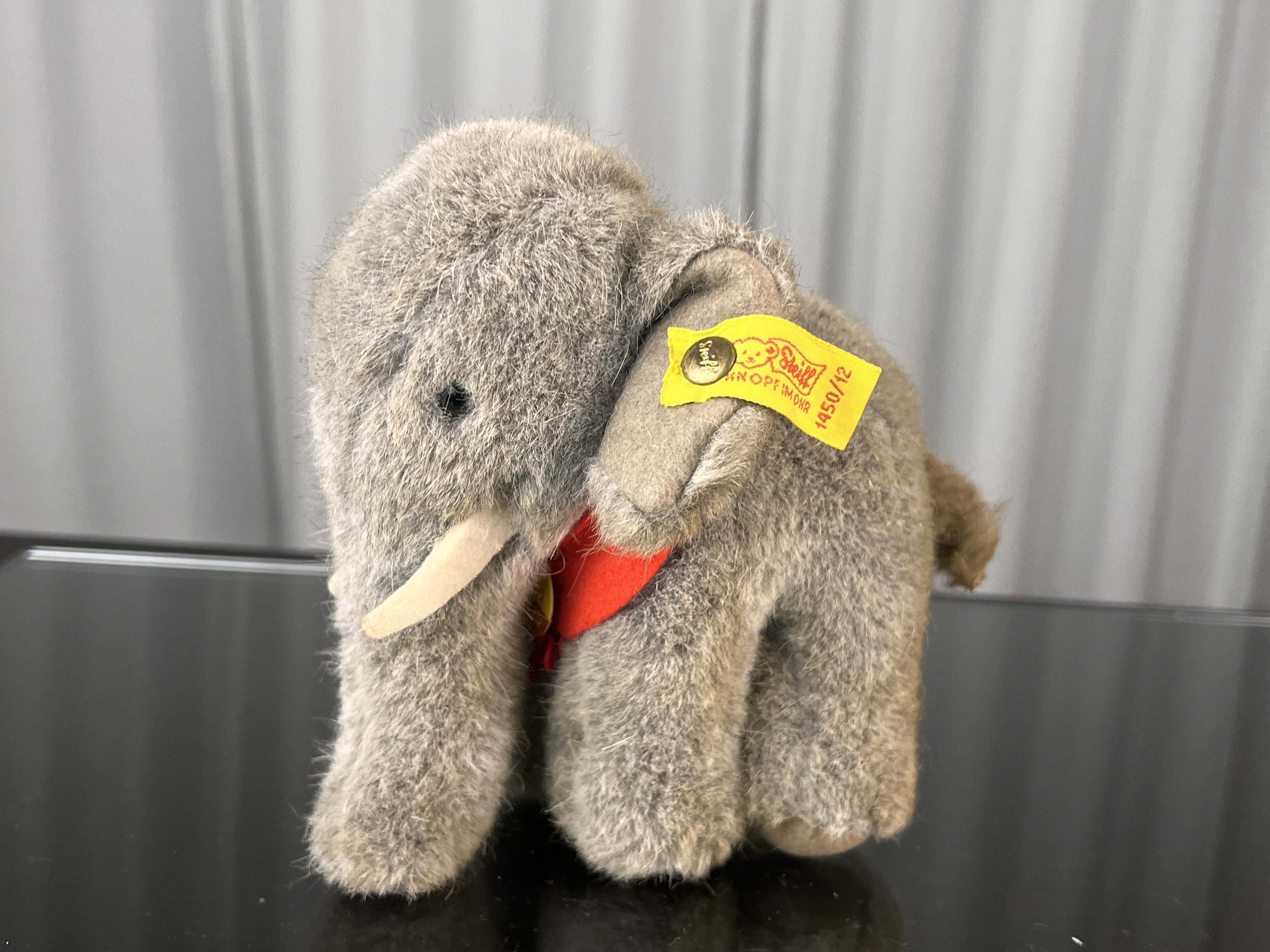Steiff Stofftier Tier Elefant 14 cm. Top Zustand - Siehe Fotos     
