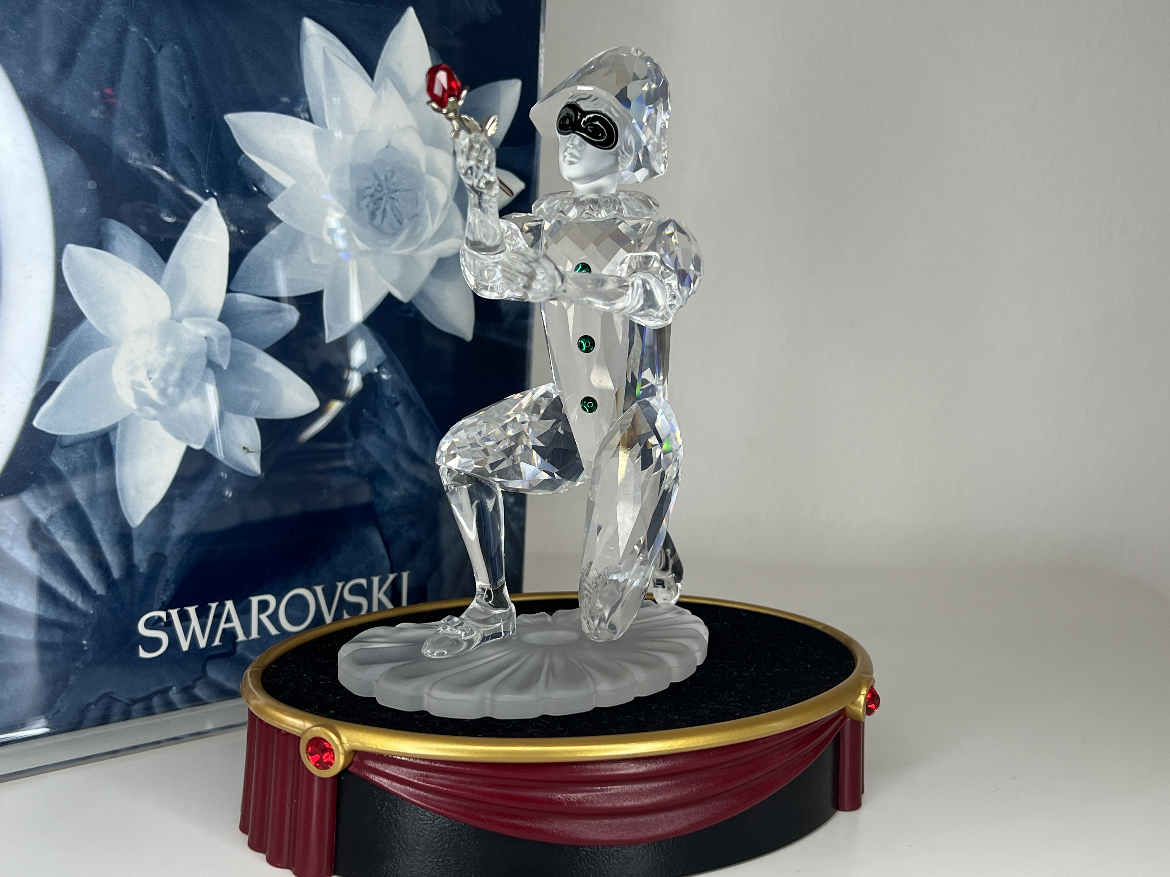 Swarovski 254044 Figur 13,5 cm Harlekin + Sockel. Top Zustand 