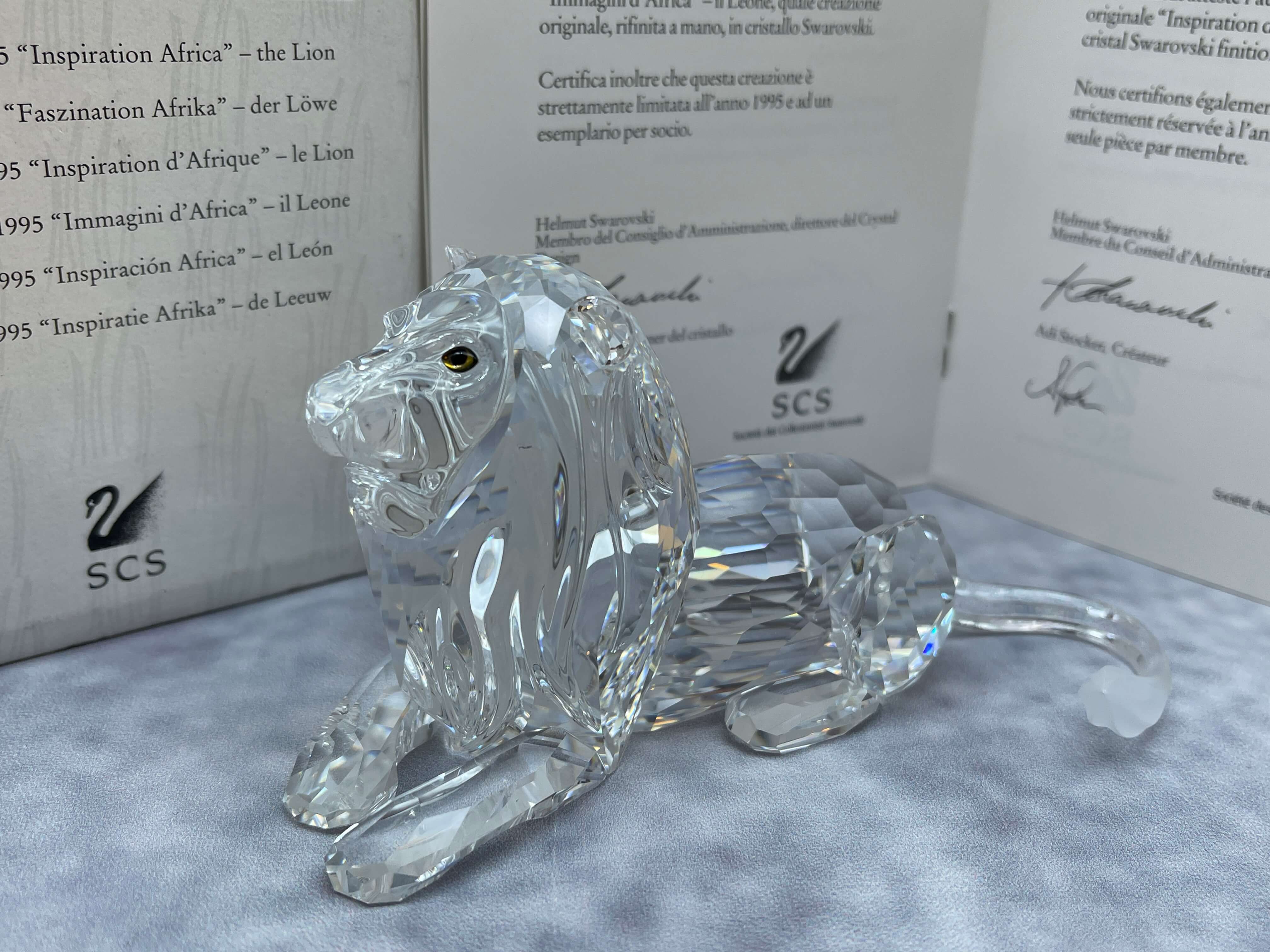  Swarovski Figur 185410 Jahresfigur Löwe 13 cm. Mit Ovp & Zertifikat.