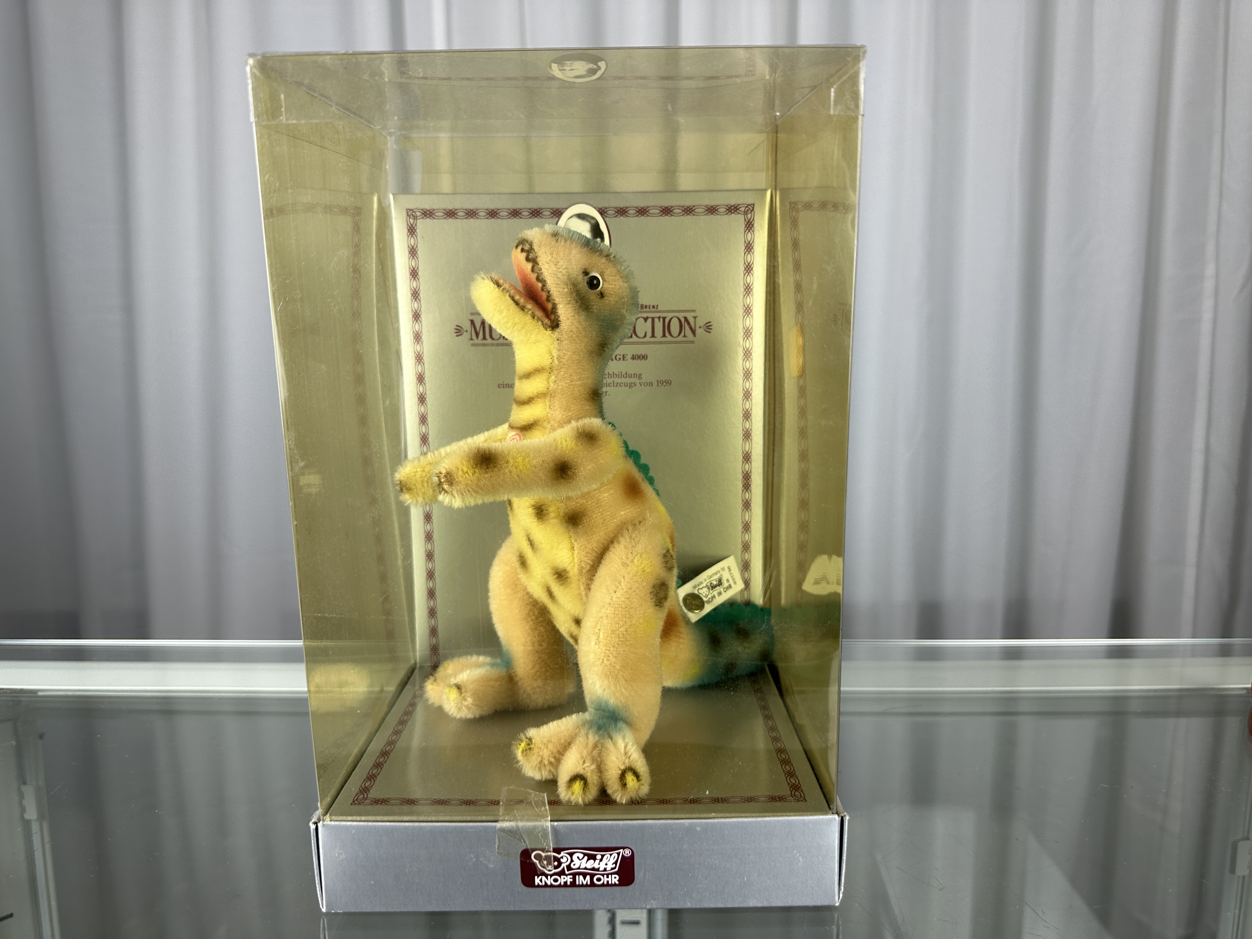  Steiff Tier 401718 Replica Tyros Rex 20 cm lang. Top Zustand