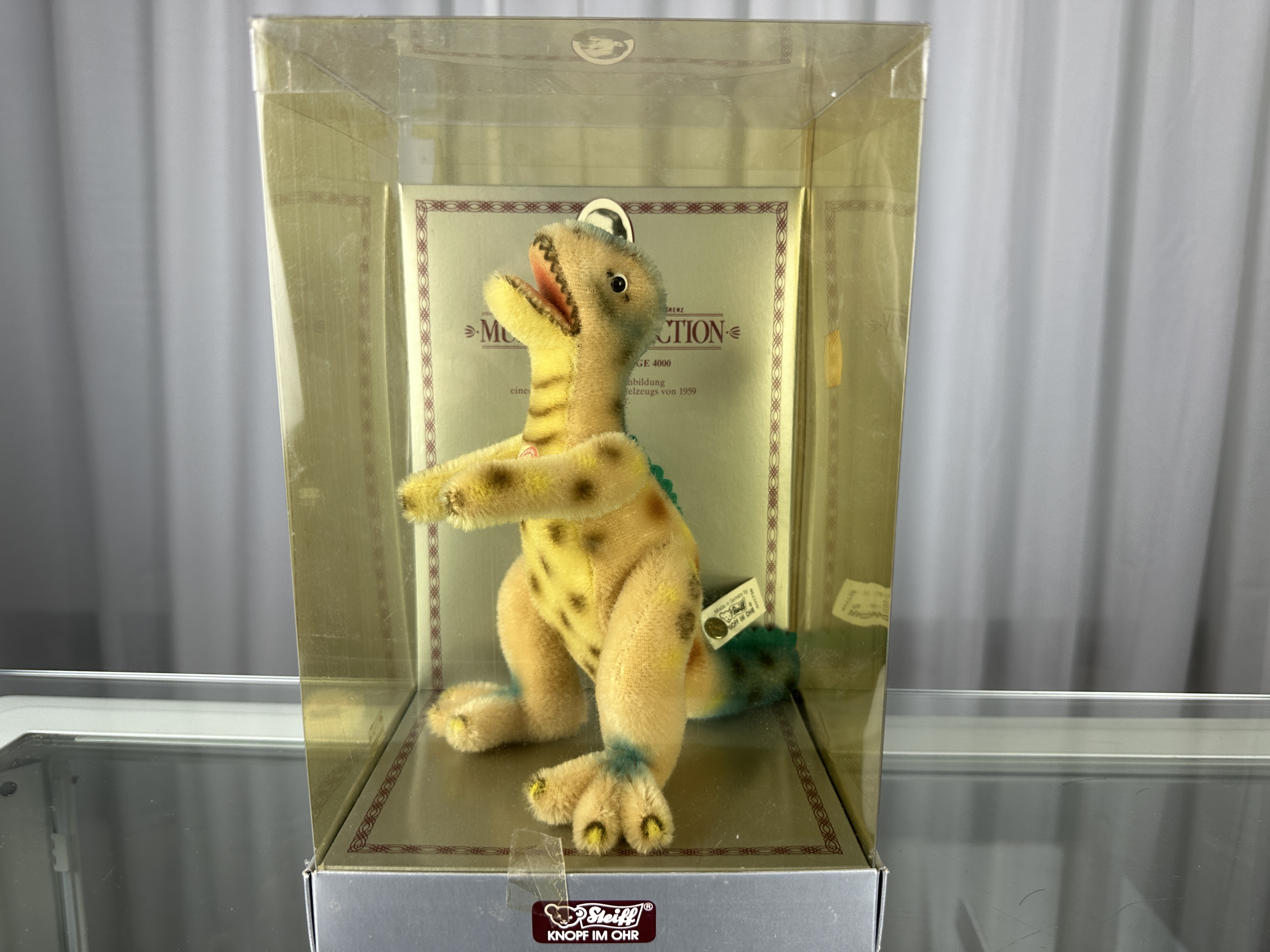  Steiff Tier 401718 Replica Tyros Rex 20 cm lang. Top Zustand