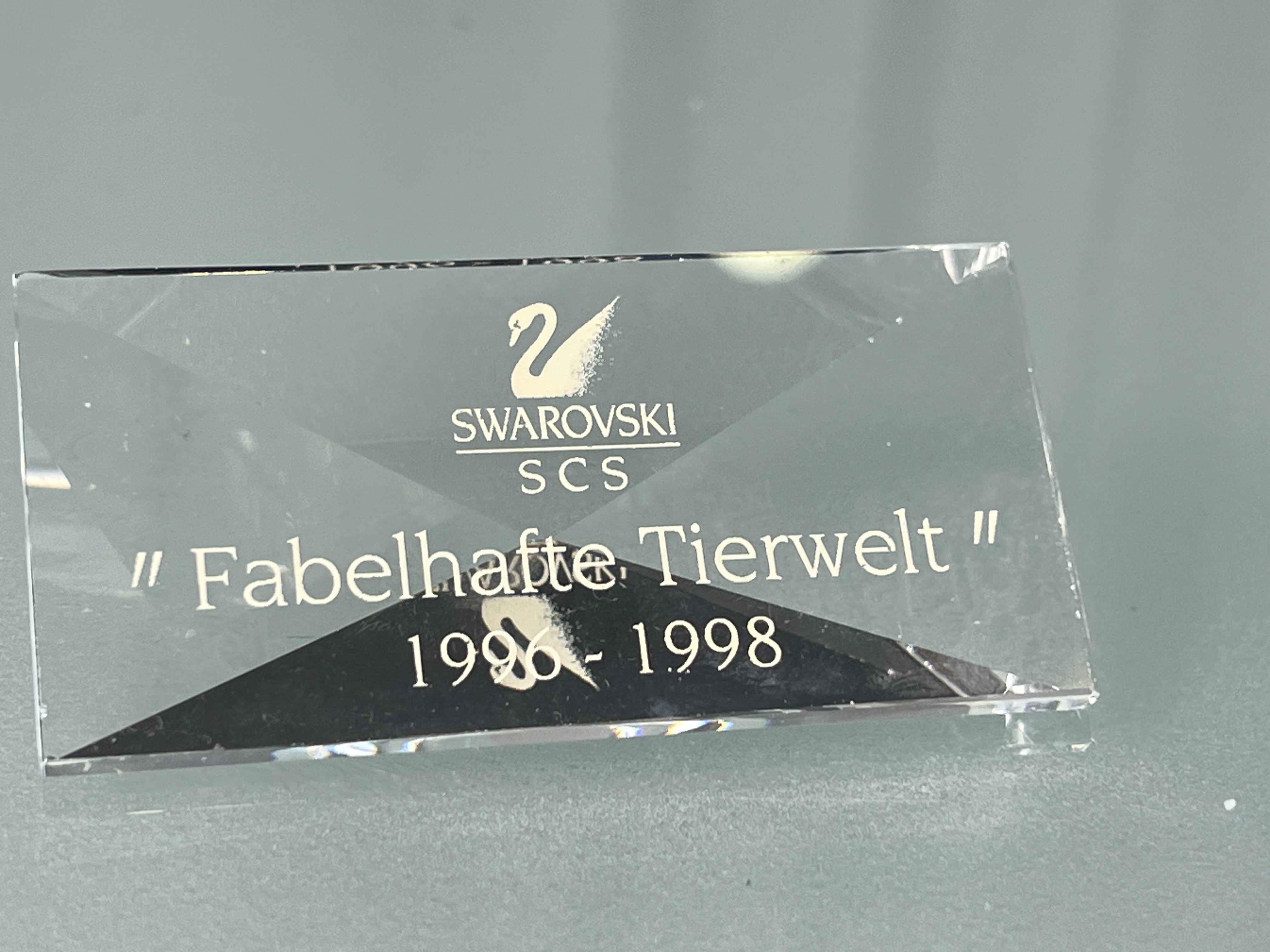 Swarovski Kristall Figur Fabelhafte Tierwelt Schild. Top Zustand. 