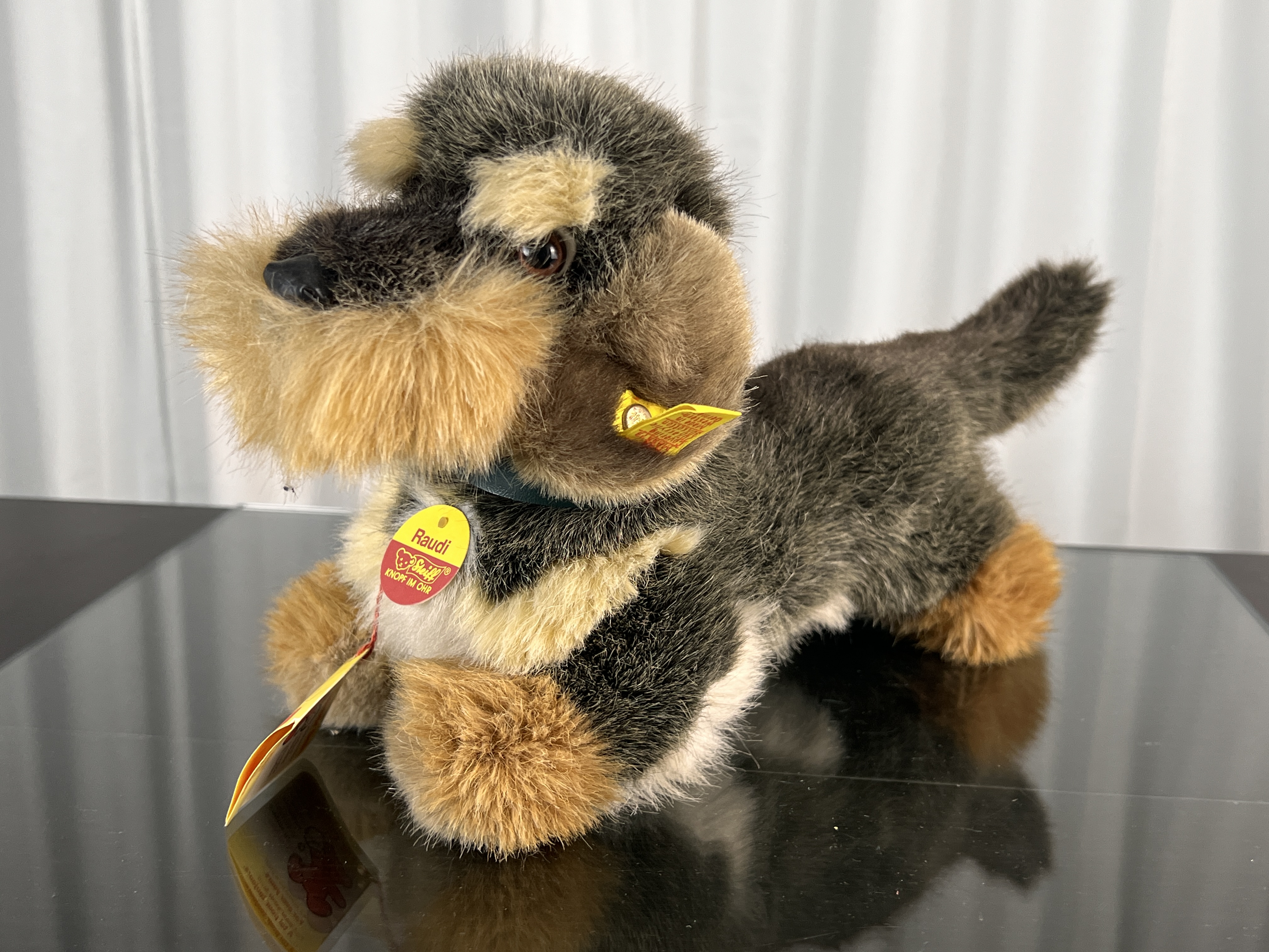 Steiff Tier 4151/25 Hund 21 x 35 cm. Top Zustand  