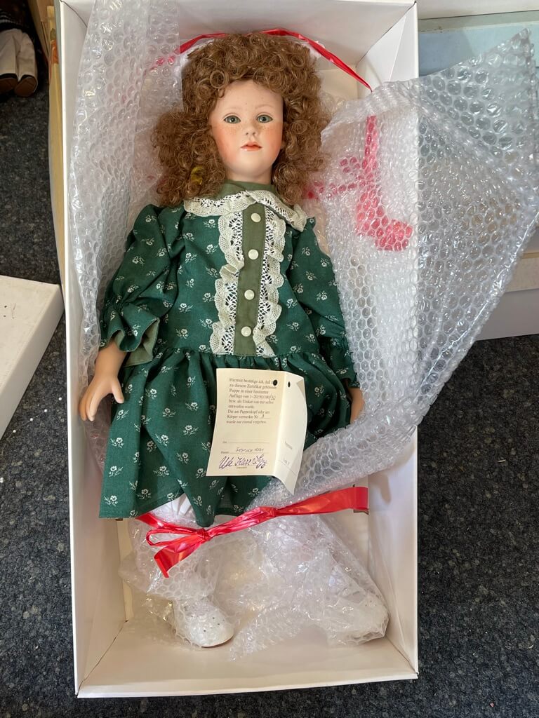  Ute Kase Lepp Porzellan Puppe 65 cm. Top Zustand. 