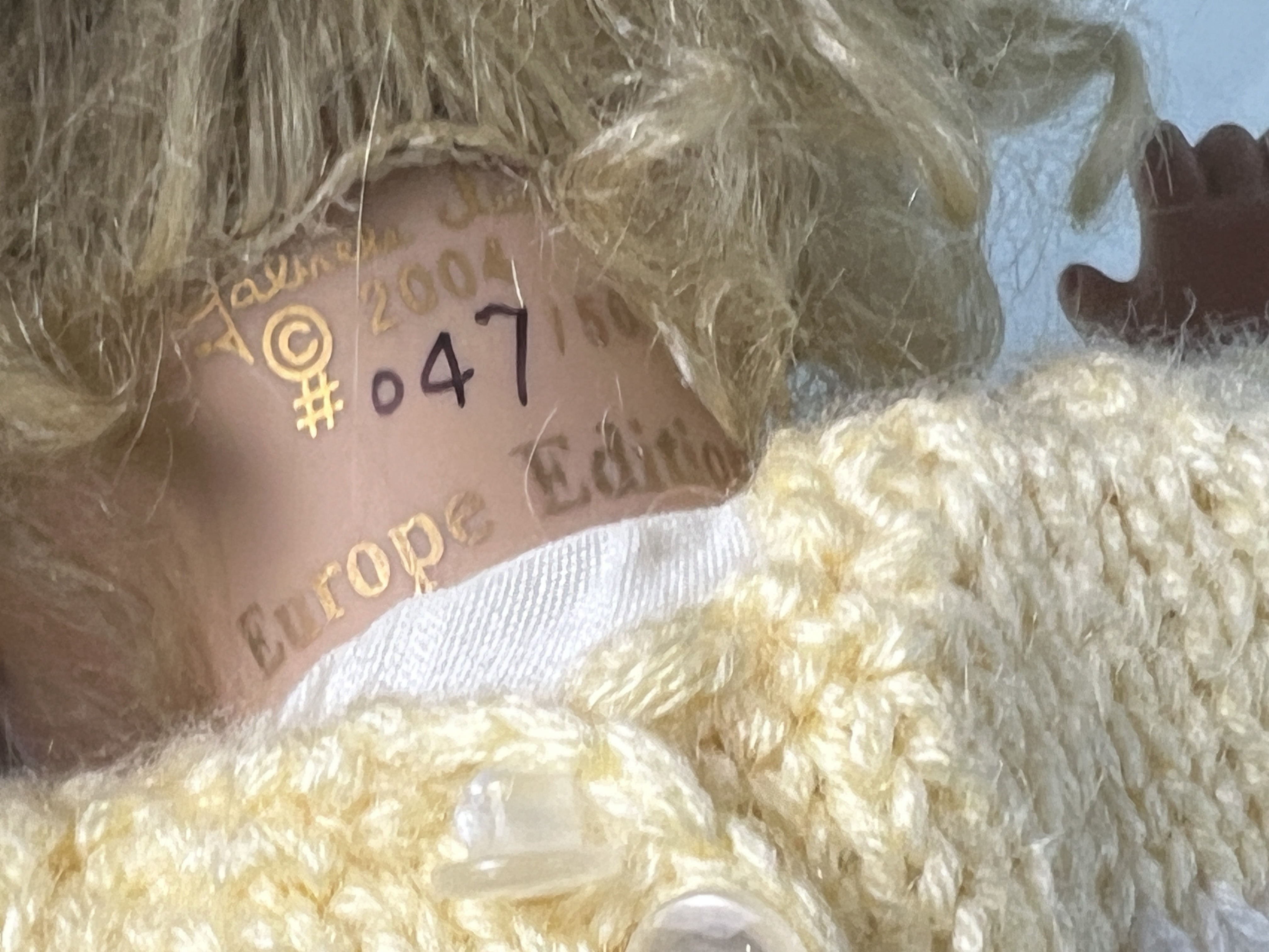 Gabriele Müller Porzellan Puppe 22 cm. Top Zustand.  