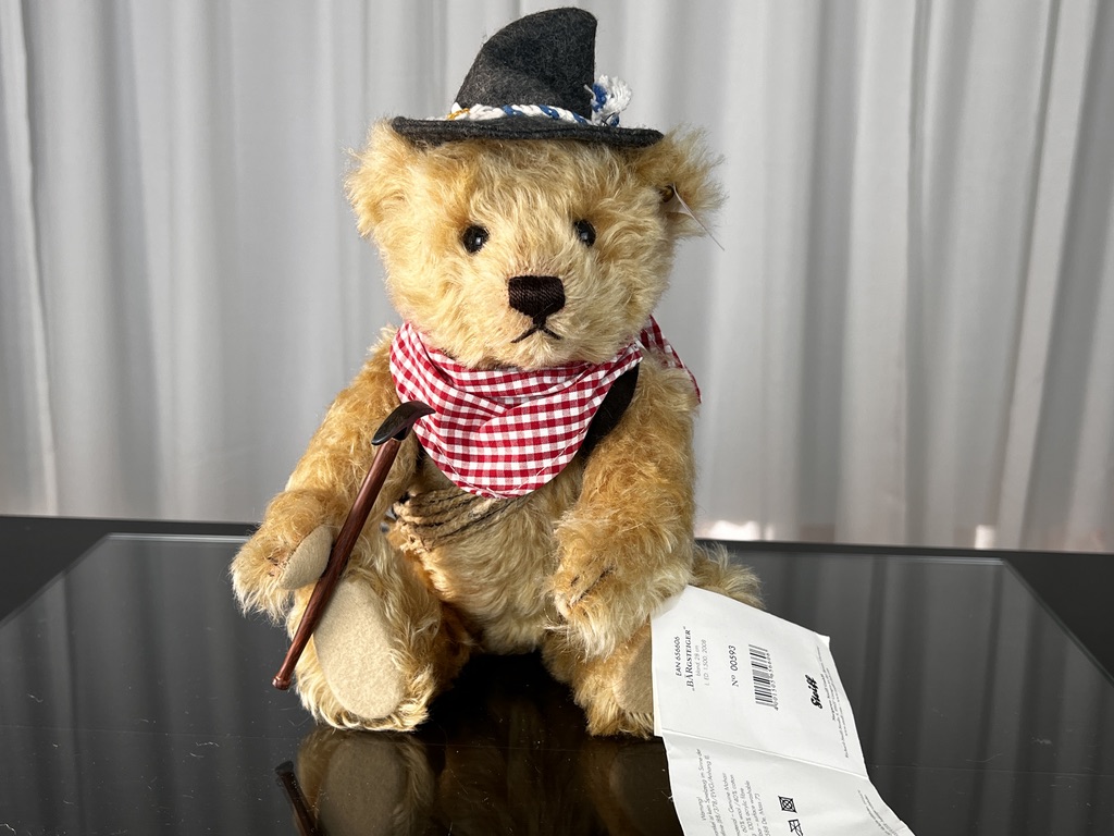 Steiff Tier 656606 Bergsteiger Bär 29 cm. Top Zustand