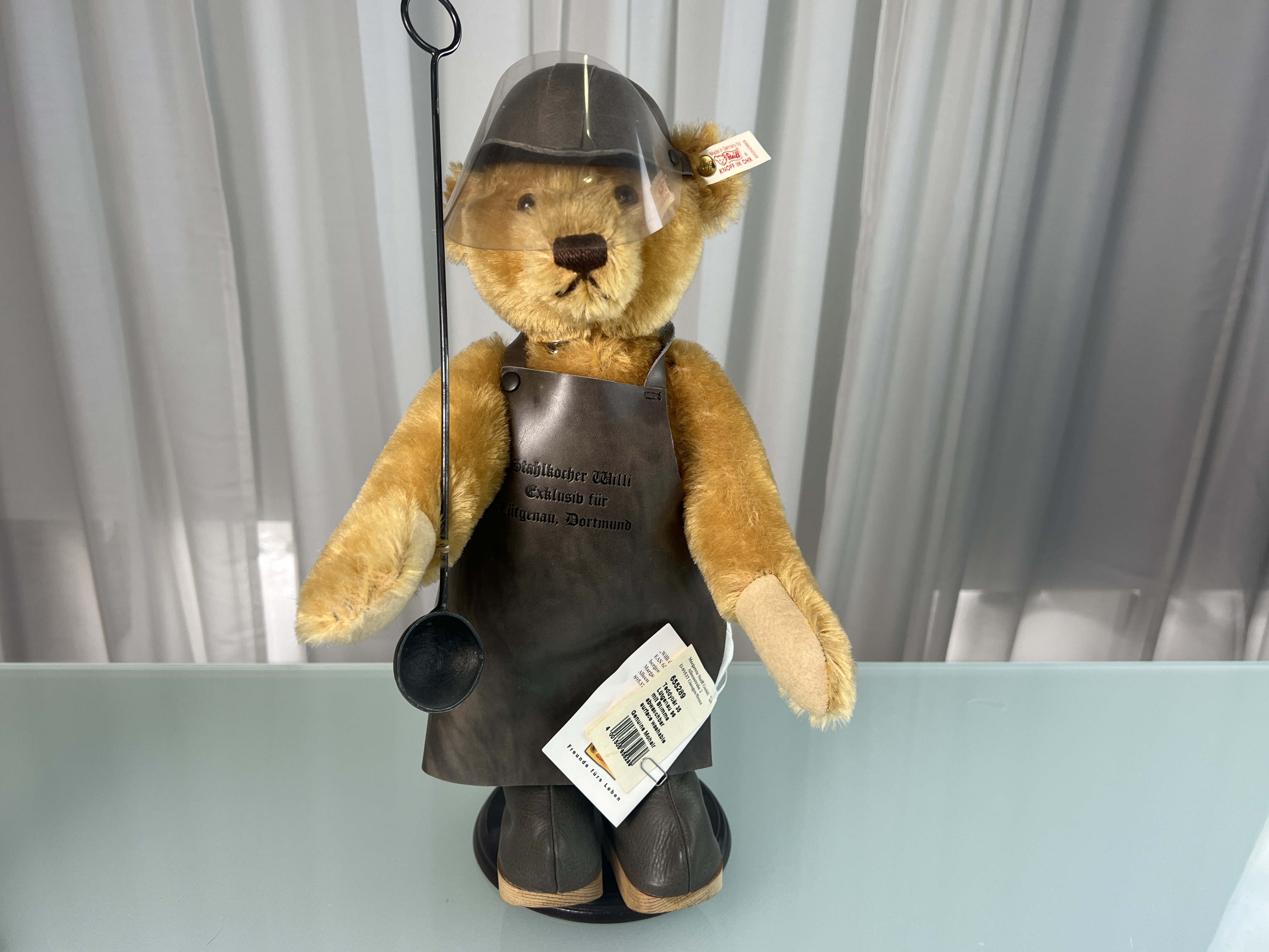 Steiff Tier 655289 Willi der Stahlkocher Teddy Bär 35 cm. Top Zustand  