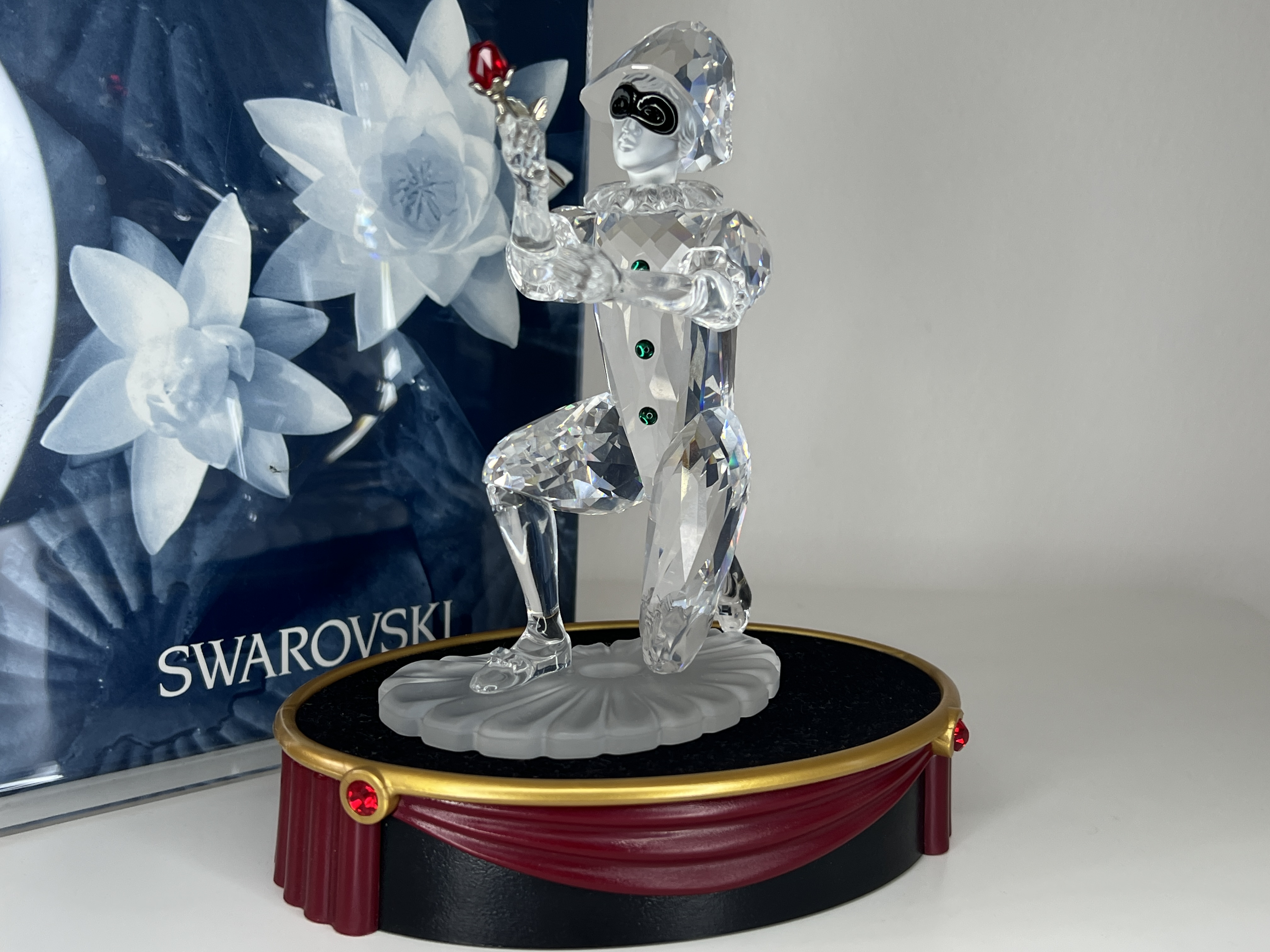 Swarovski 254044 Figur 13,5 cm Harlekin + Sockel. Top Zustand 