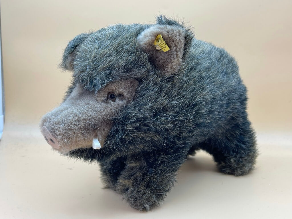 Steiff Tier Wildschwein Höhe 21 cm. Länge 28 cm. - Top Zustand.