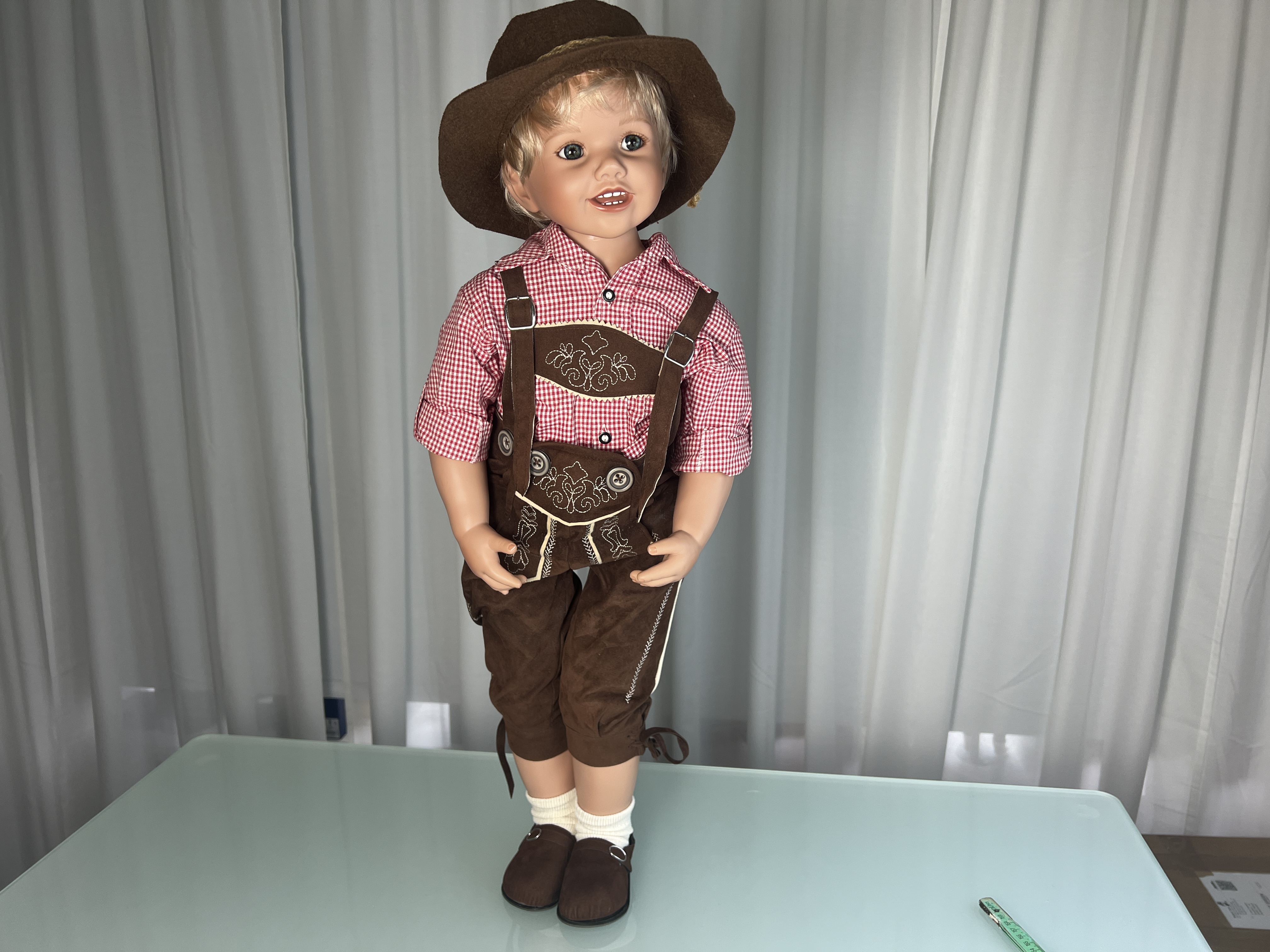 Monika Peter Leicht Künstlerpuppe Vinyl Puppe 83 cm. Top Zustand  
