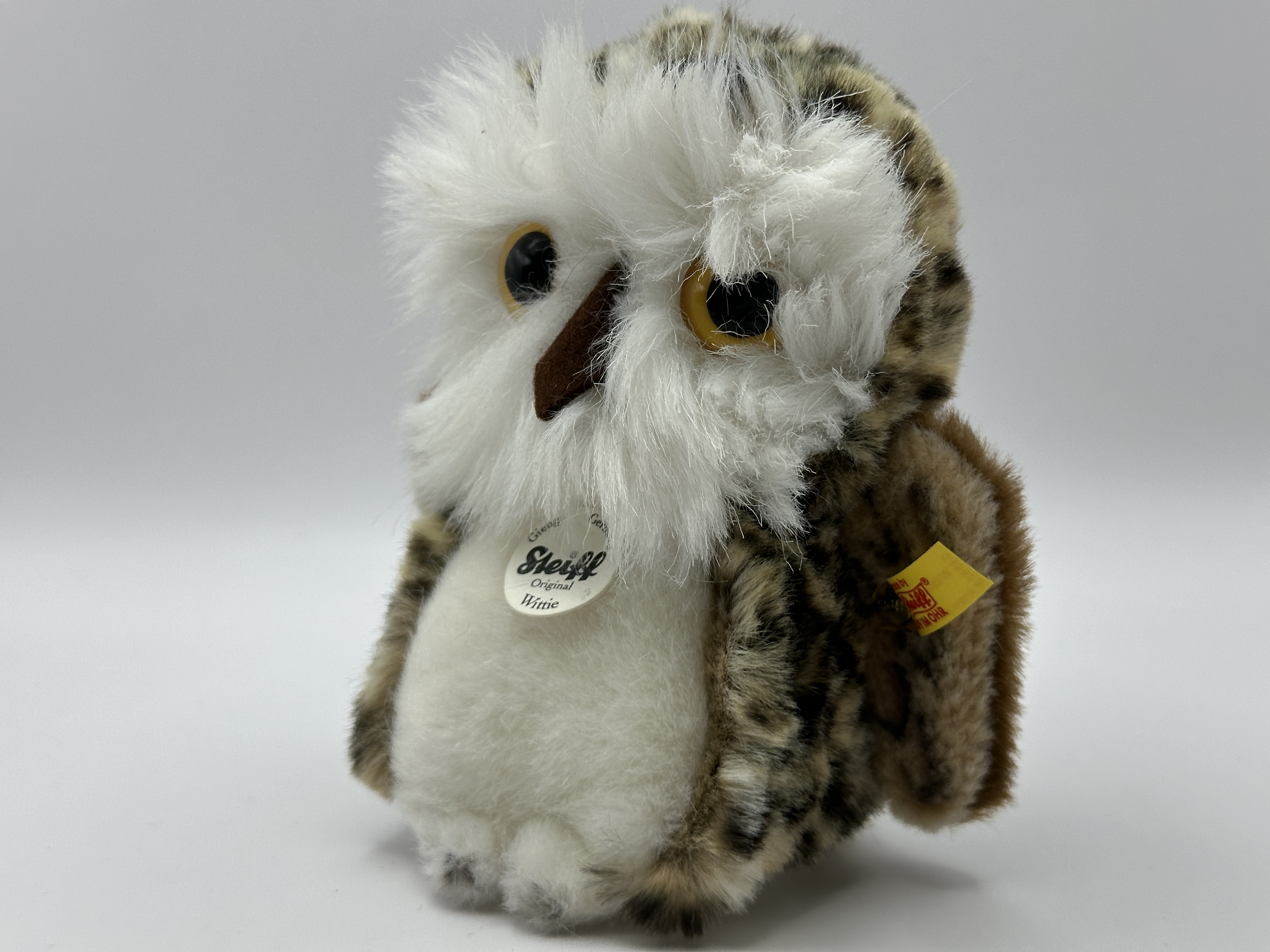 Steiff Tier 045608 - Wittie Eule 12cm. Top Zustand 