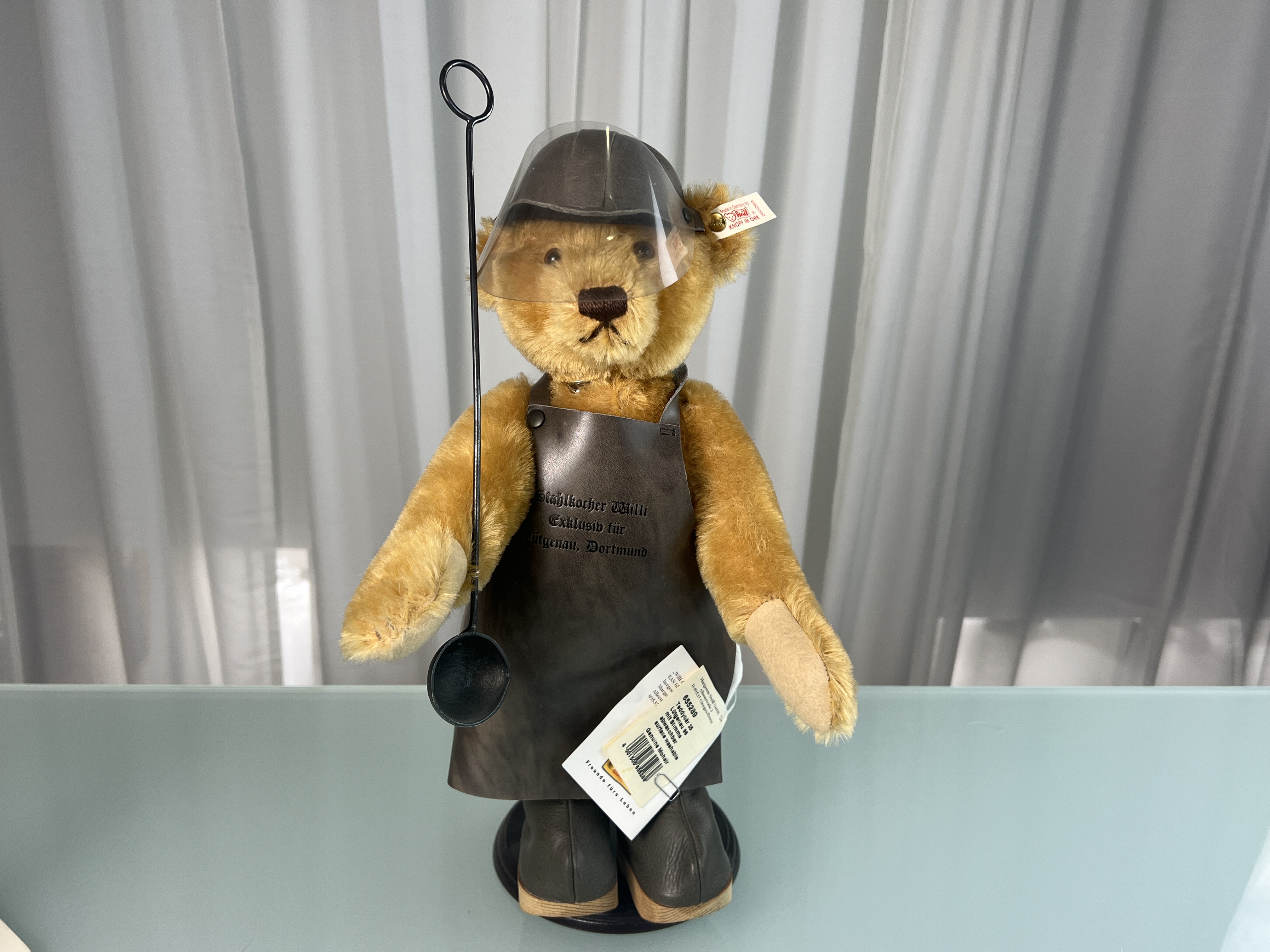 Steiff Tier 655289 Willi der Stahlkocher Teddy Bär 35 cm. Top Zustand  