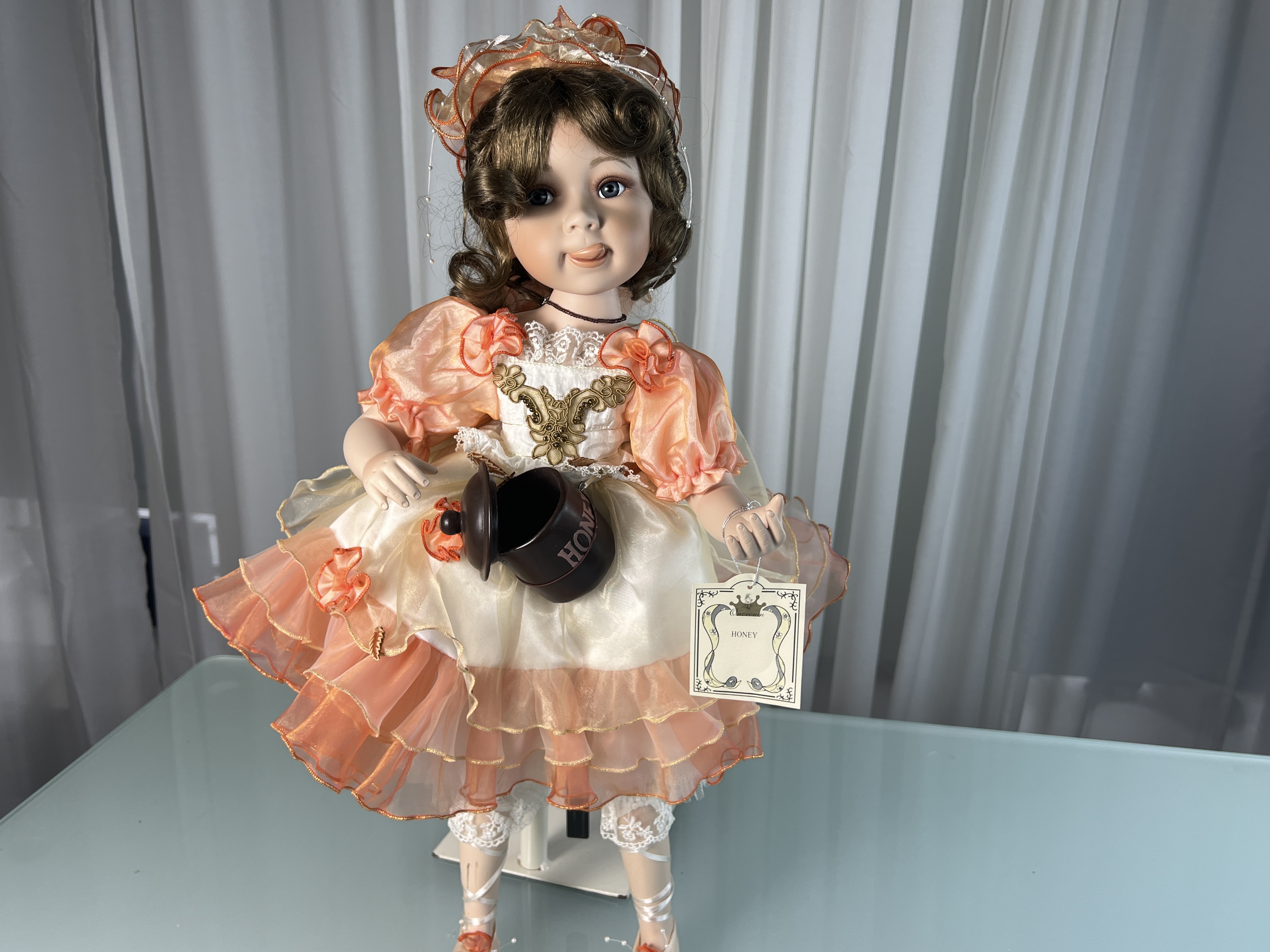 Oncrown Porzellan Sammler Künstlerpuppe Puppe 58 cm. Top Zustand 