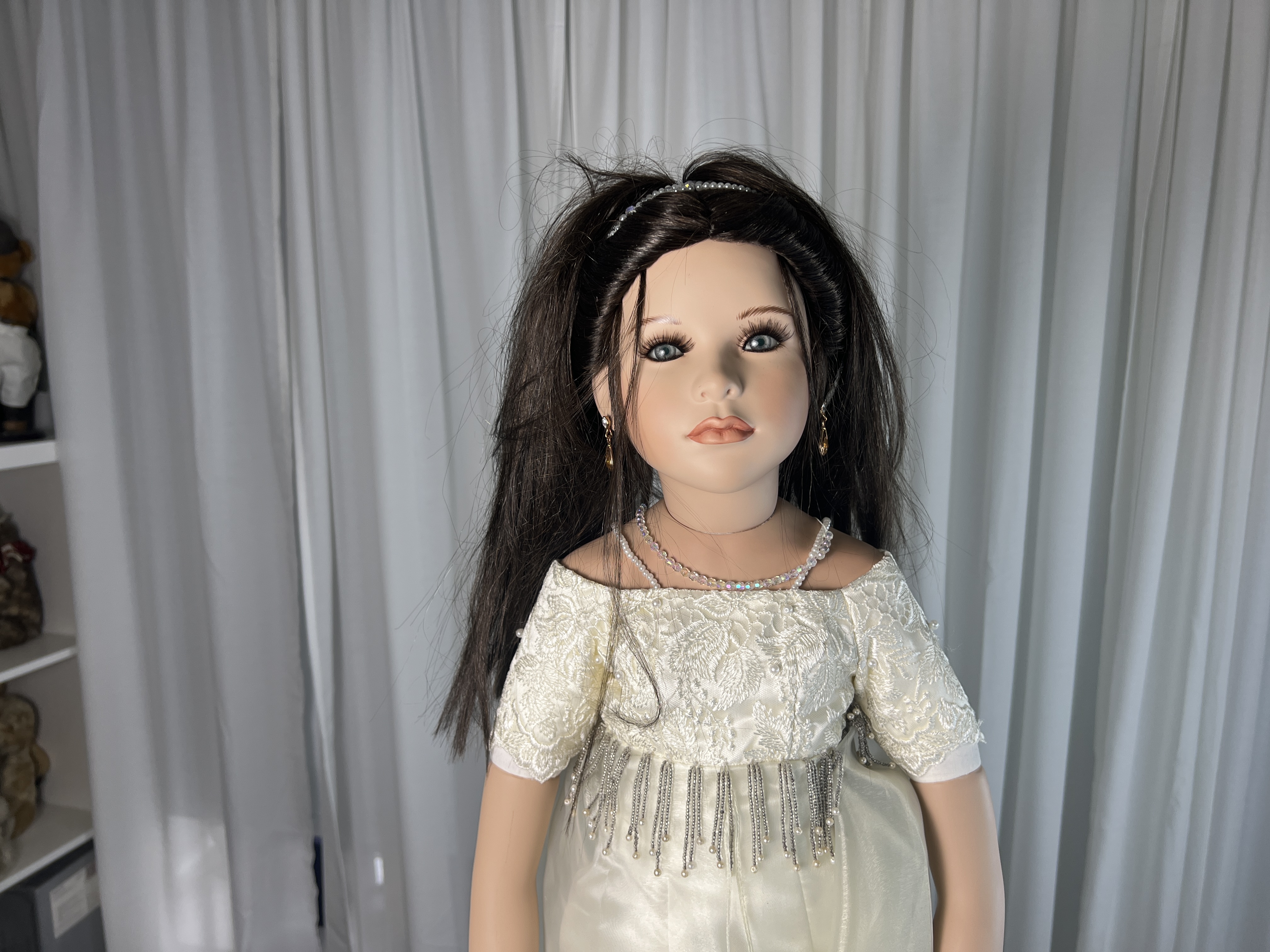 Ruby Doll Künstlerpuppe Porzellan Puppe 93 cm. Top Zustand   