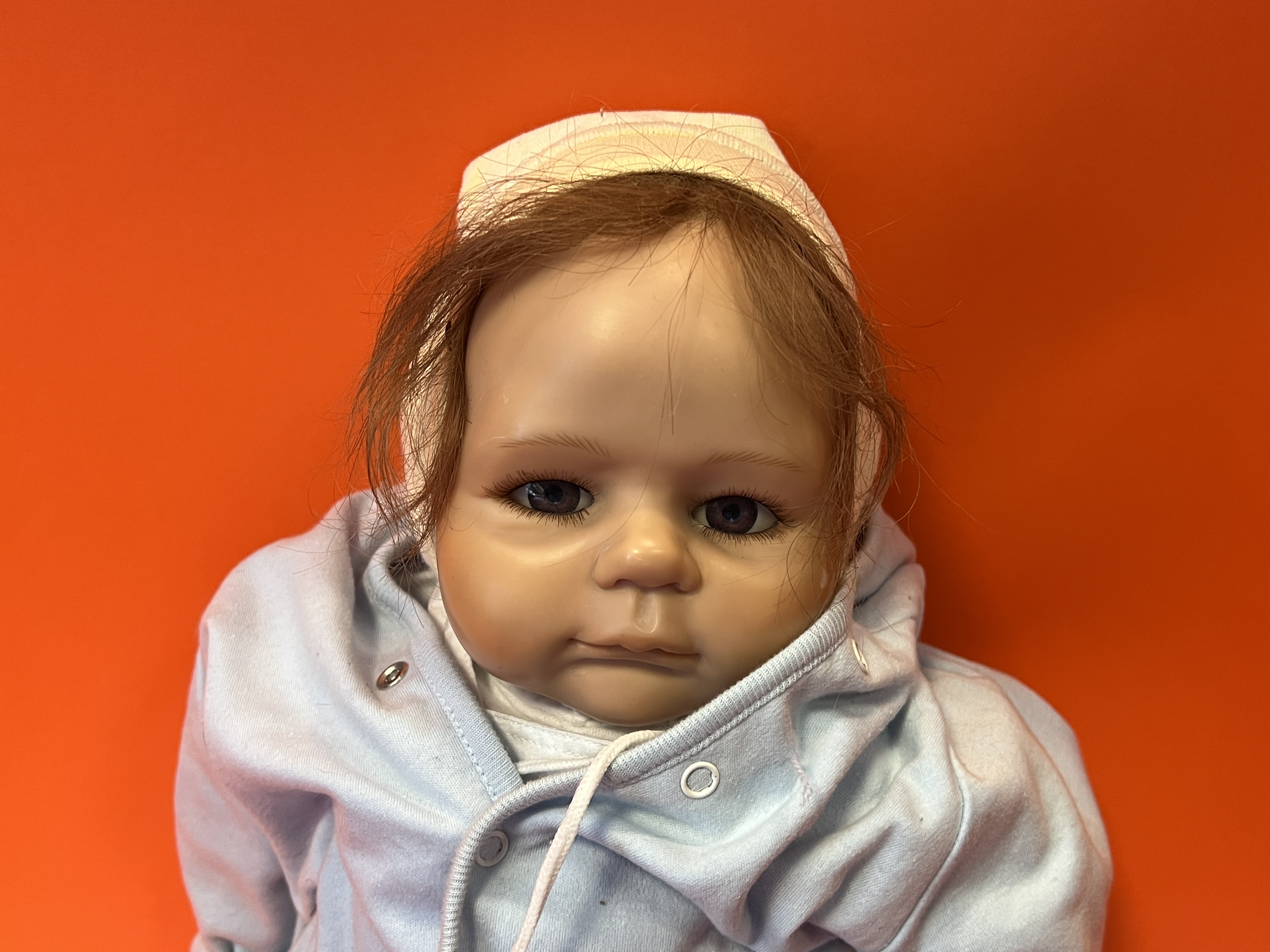 Brigitte Leman Resin Künstlerpuppe Puppe 55 cm. Top Zustand.    