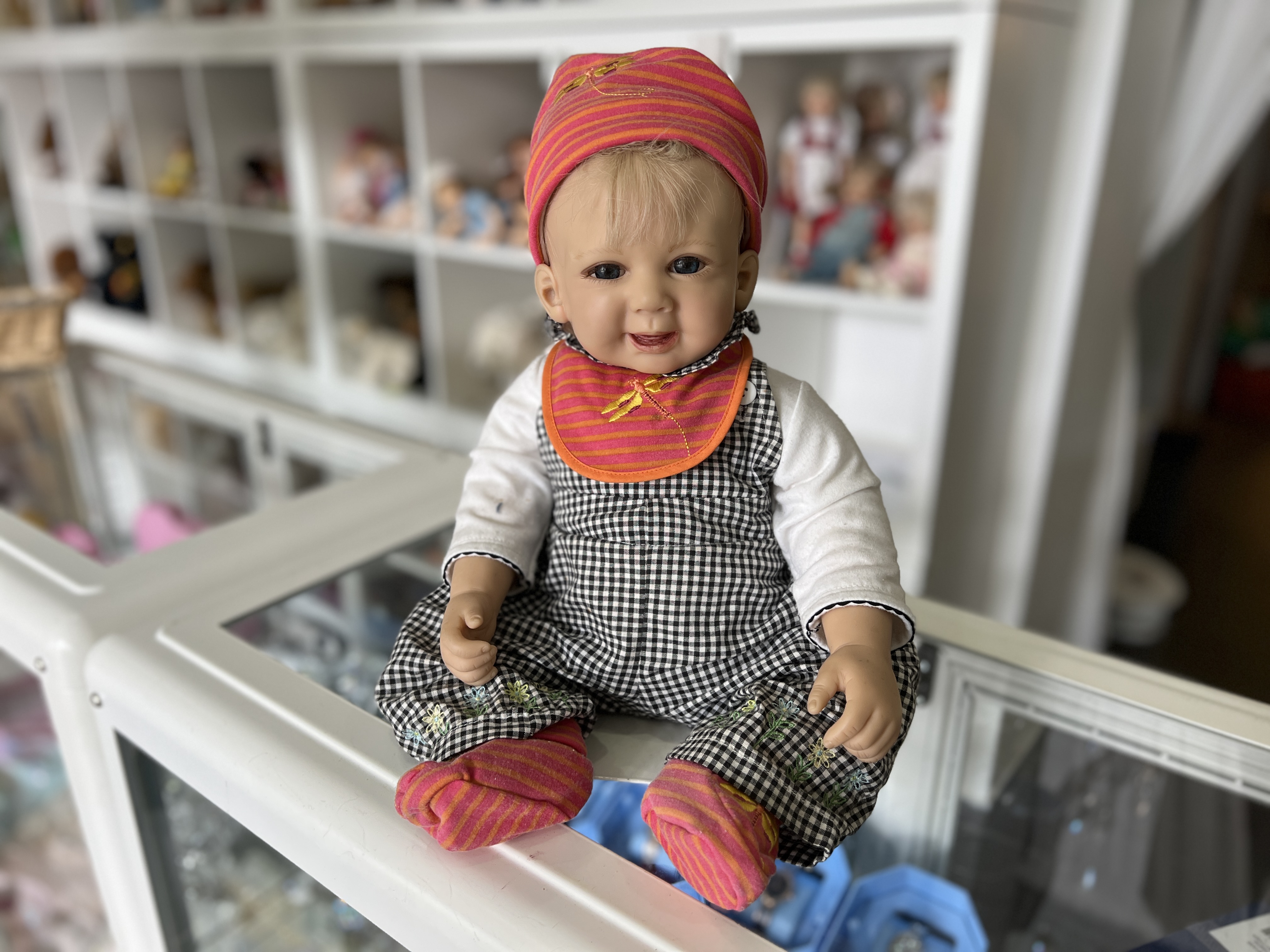 Doris Stannat Künstlerpuppe Vinyl Puppe 48 cm. Top Zustand 