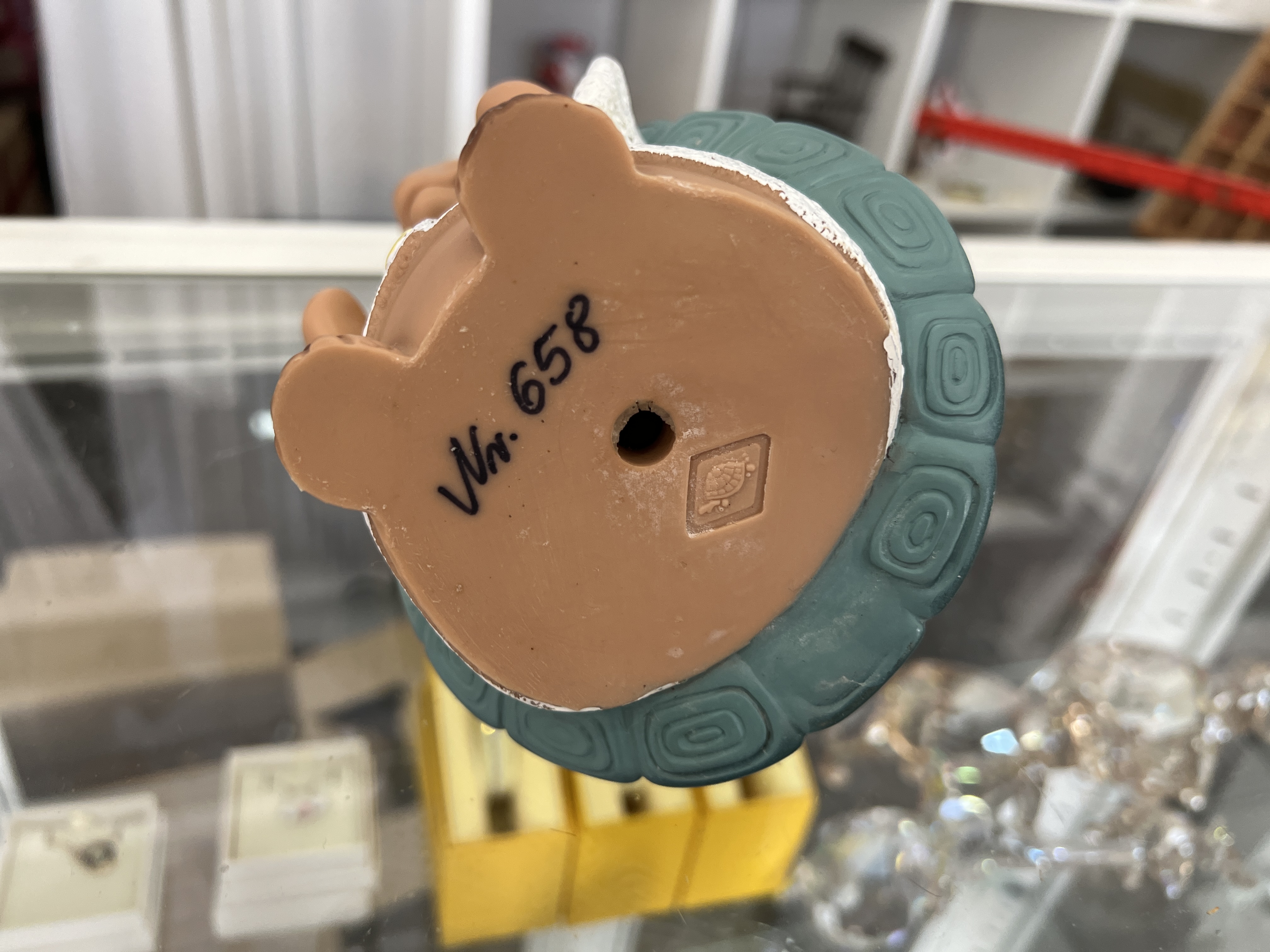 Schildkrötpuppe Vinyl Tier Schildkröte 17 cm. Top Zustand 