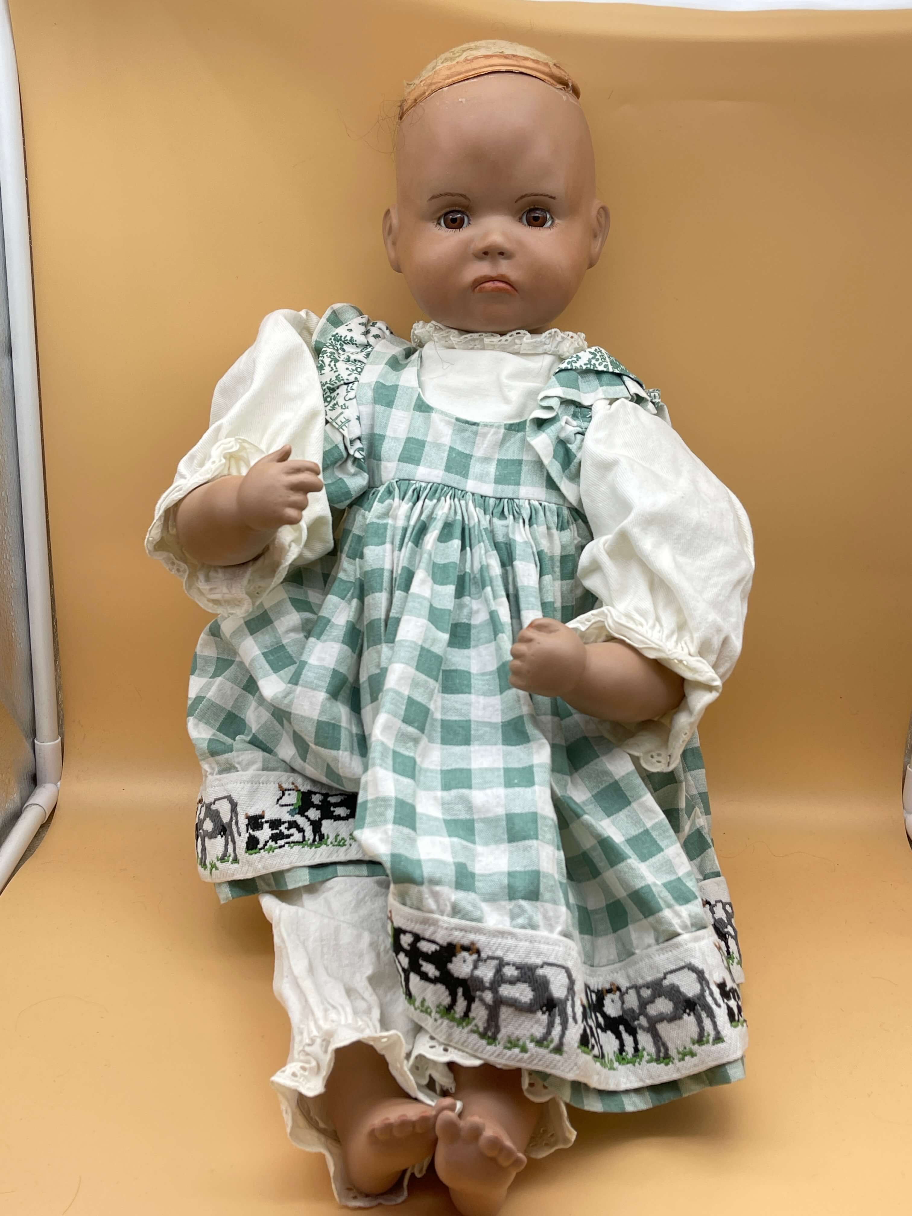 Künstlerpuppe Porzellan Puppe 63 cm. Top Zustand