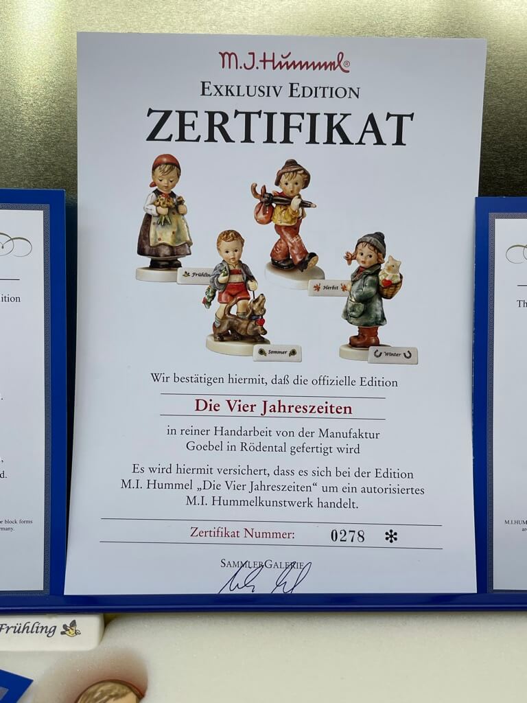 Hummel Figuren Set Die Vier Jahreszeiten. 1 Wahl - Top Zustand 