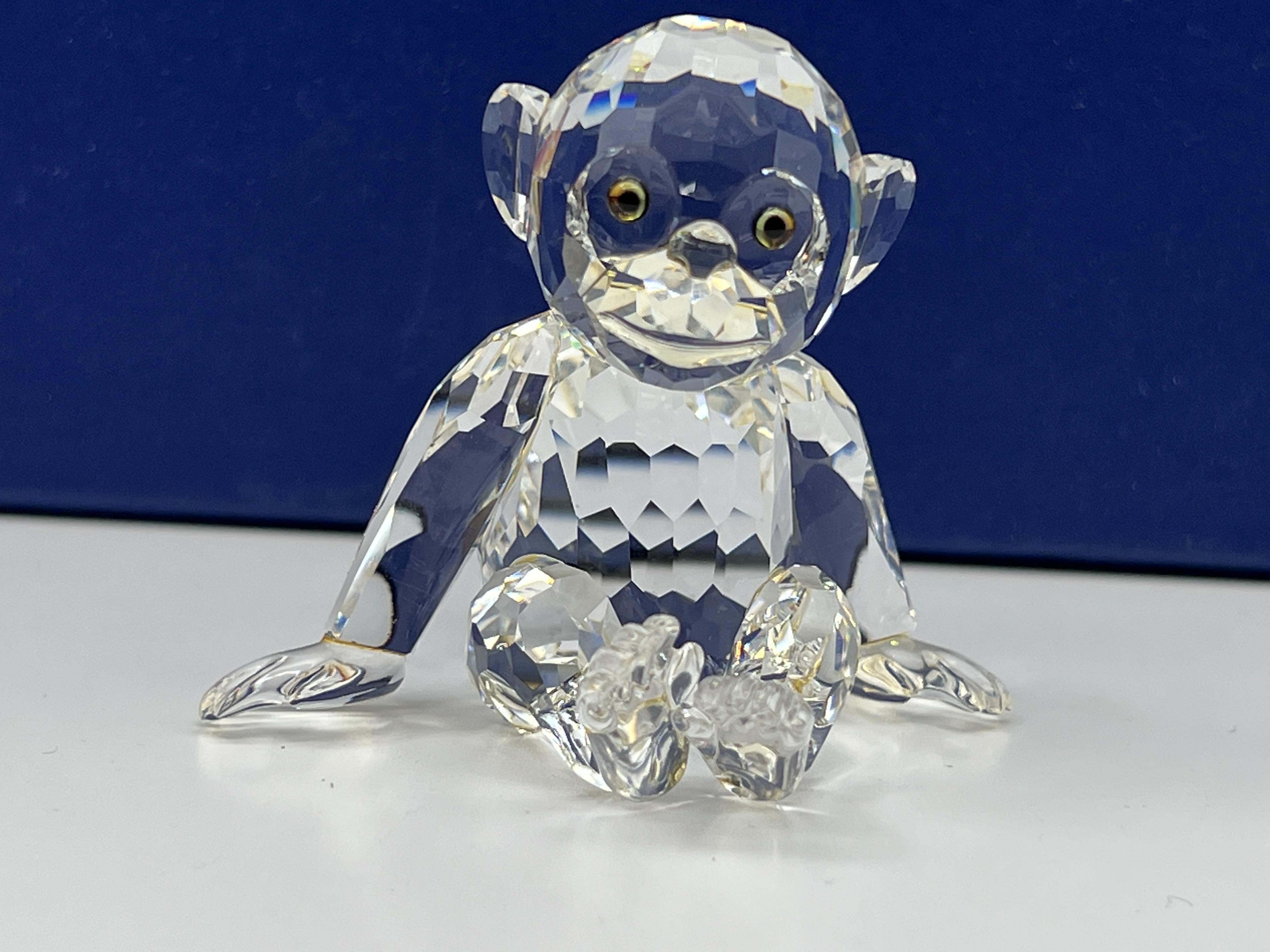 Swarovski Figur 221625 Affe Schimpanse 5,8 cm. - Top Zustand   